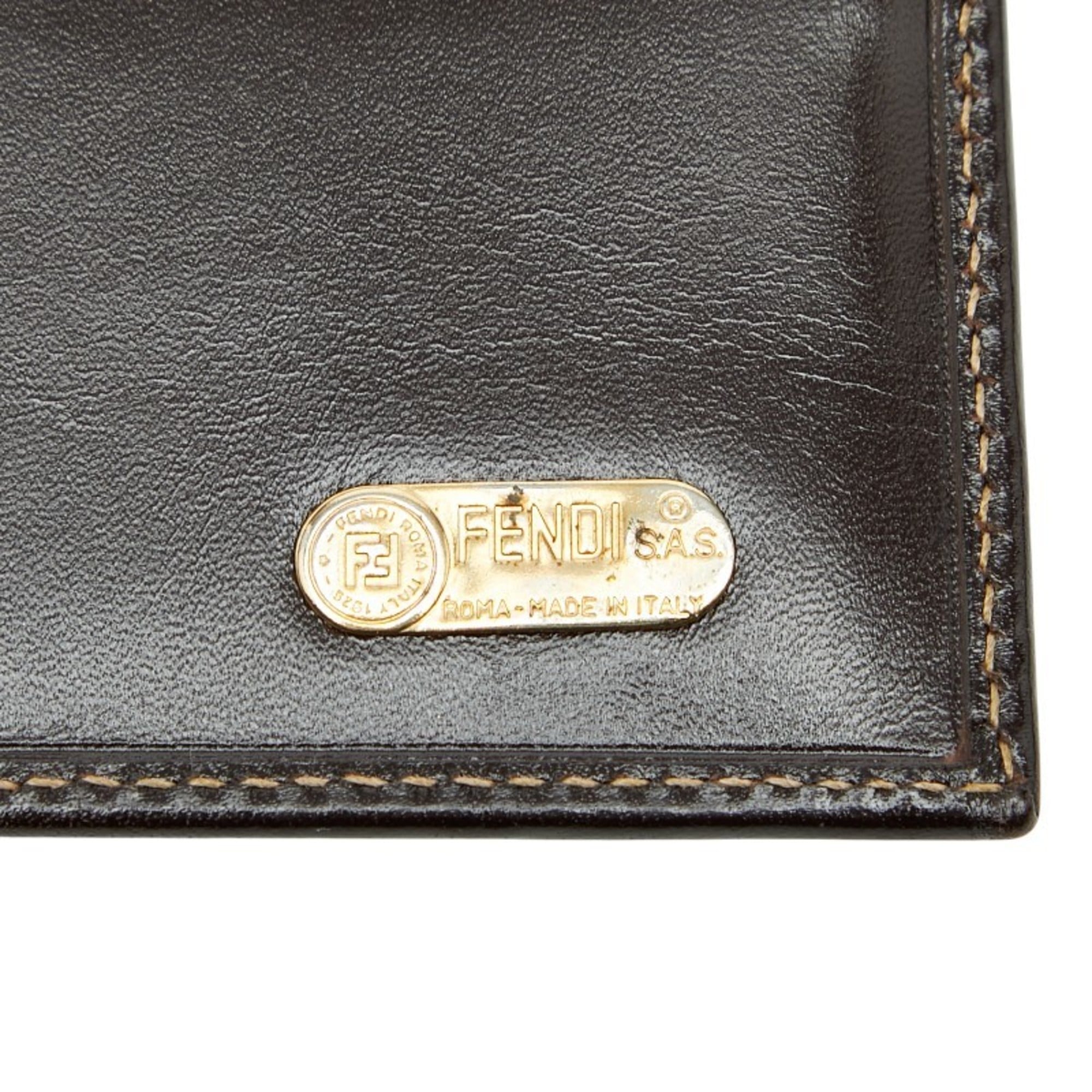 Fendi Zucca Long Wallet 2804 01339 088 Brown Canvas and Leather Women's FENDI