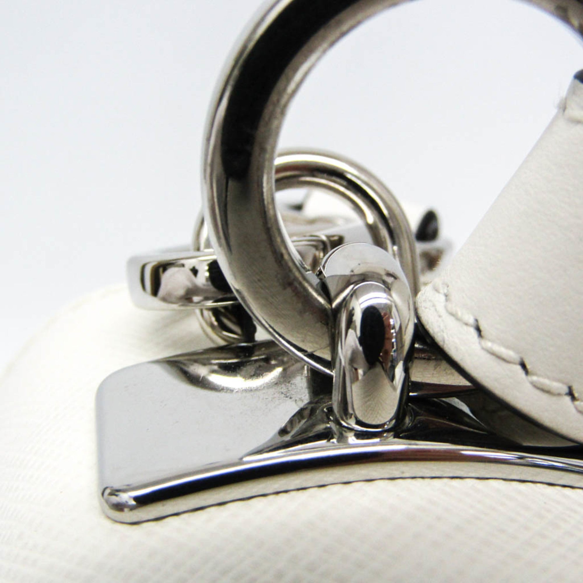 Prada Electra Studs 1BD120 Women's Leather Handbag,Shoulder Bag White — Like New