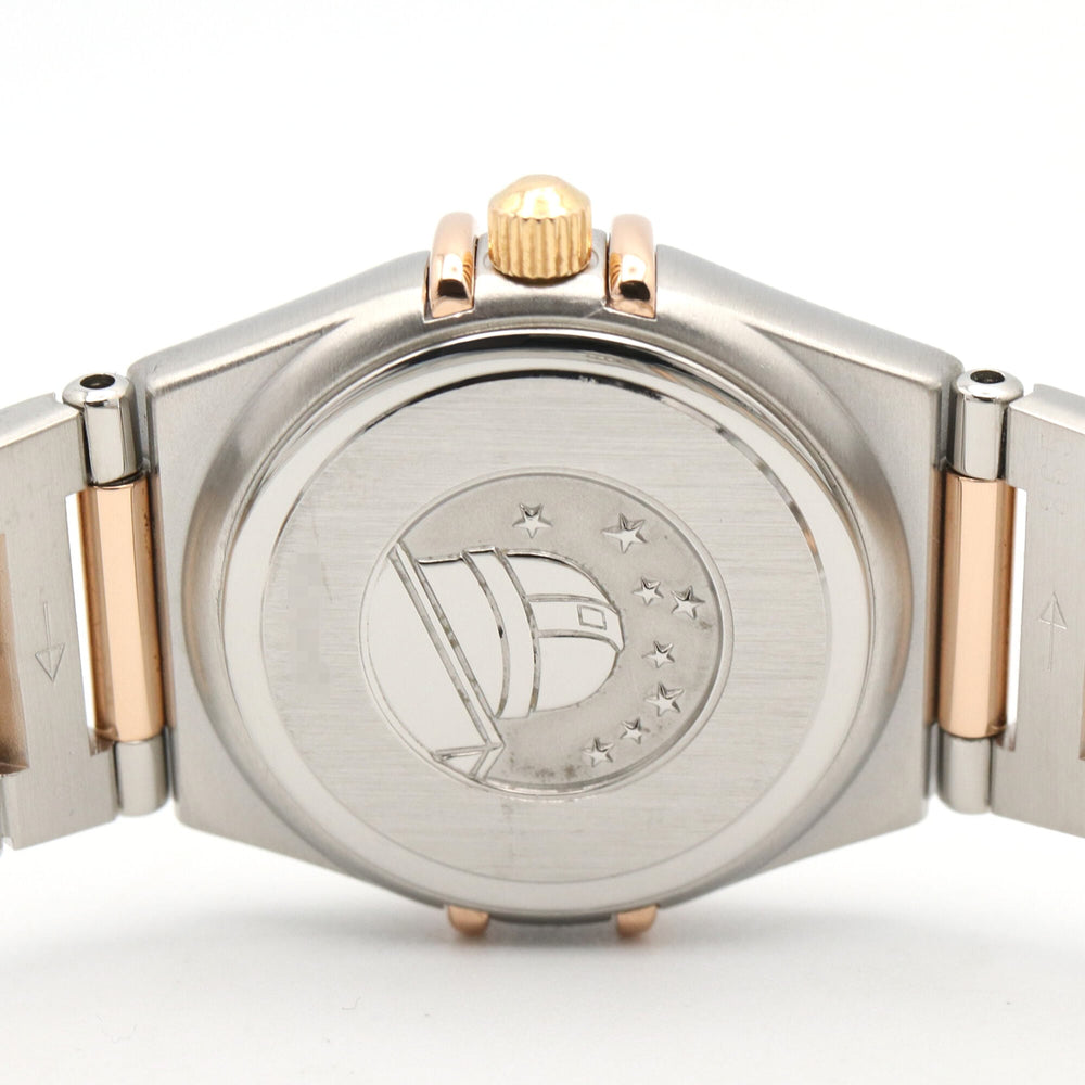 Omega Constellation Mini Iris Diamond Bezel Watch, 18K Pink Gold (PG) Stainless Steel, Diamond, Ladies', White/White Mother-of-Pearl Case, 1360.79 — Very Good