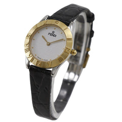 Fendi FENDI Watch 2000L Gold Plated x Stainless Steel Quartz Analog Display White Dial Women's — Good