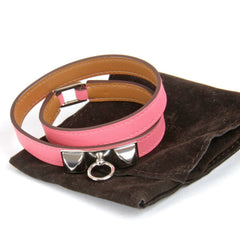 HERMES Rival de Bretour Bracelet Swift Pink Ladies — Like New