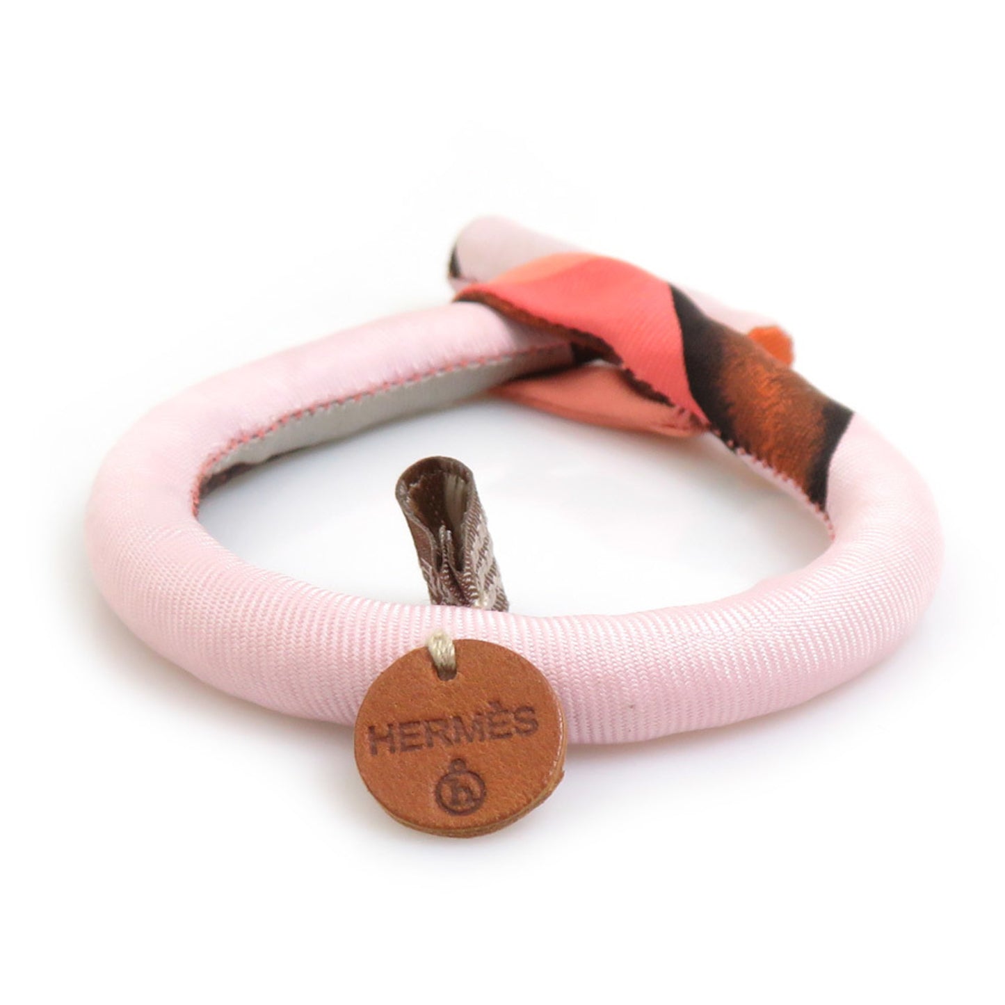 Hermes Hermès Petit H Silk Bracelet in Pink Multicolor for Women (e60761a)