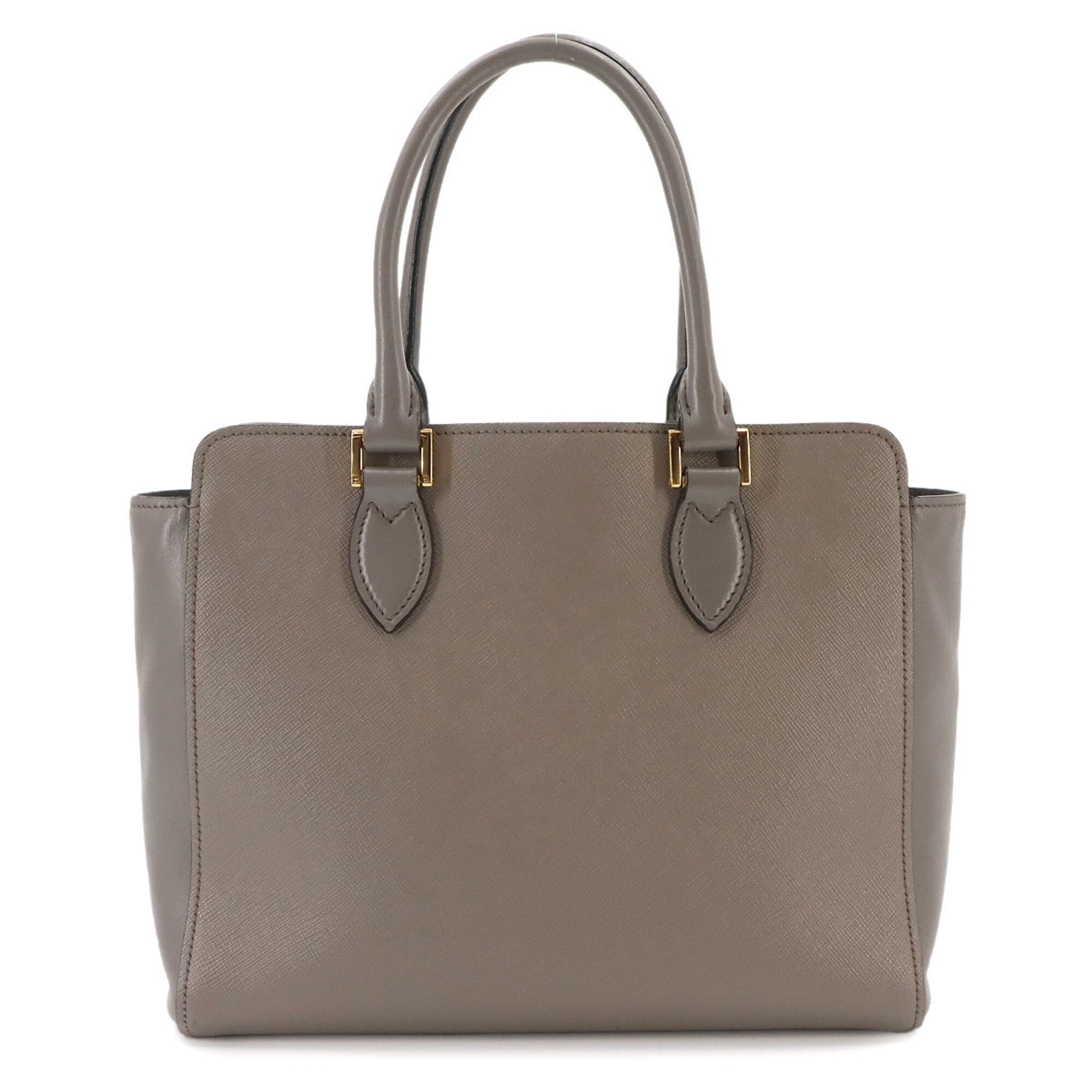 Prada Saffiano 2-way Hand/Shoulder Handbag, Leather, Gray, 1BA113 — Like New