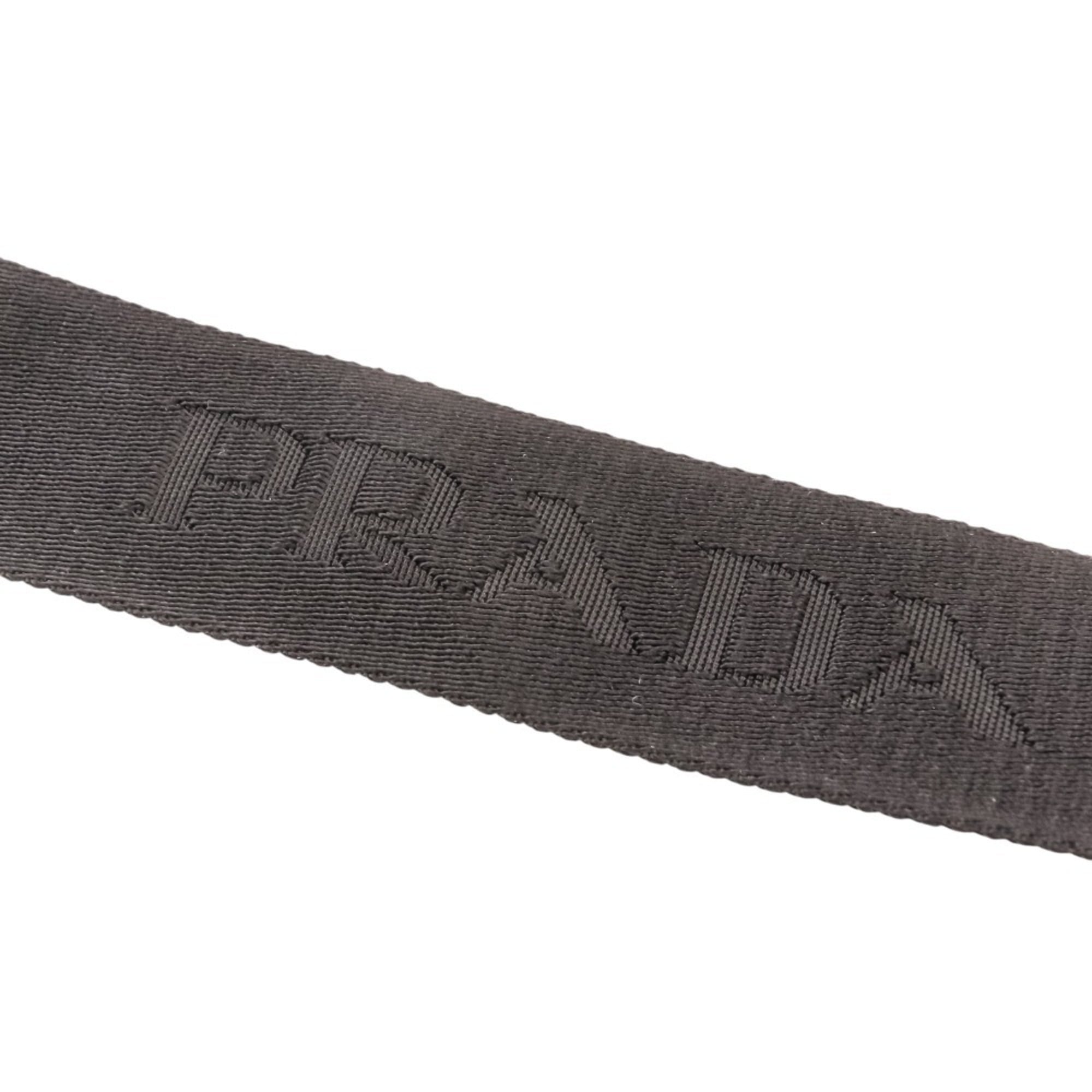 PRADA Re-Nylon Saffiano Leather Triangle Logo Plate Shoulder Bag 2VH118 Black (Men's & Women's) — Like New