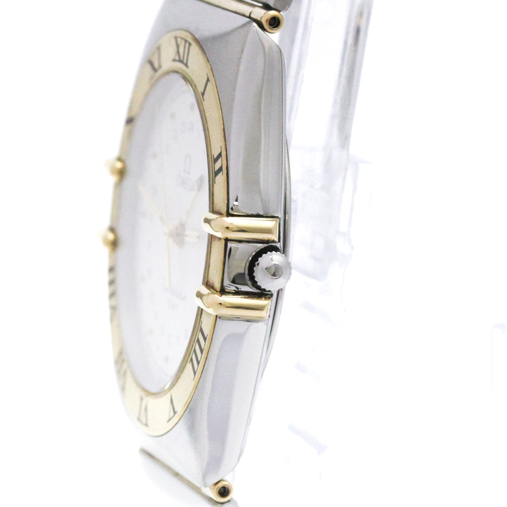 OMEGA Constellation GMT 18K Gold Steel Quartz Mens Watch 396.1060 Polished — Very Good