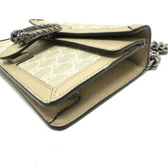 GUCCI 499623 GG Dionysus Chain Shoulder Bag Supreme Canvas Women's Beige — Like New