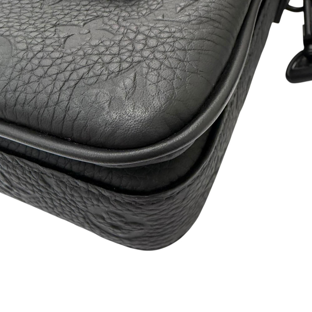 LOUIS VUITTON M81524 S-Lock Vertical Wearable Wallet Leather Taurillon Monogram Shoulder Bag Black Made in France Men's with Dust — Like New