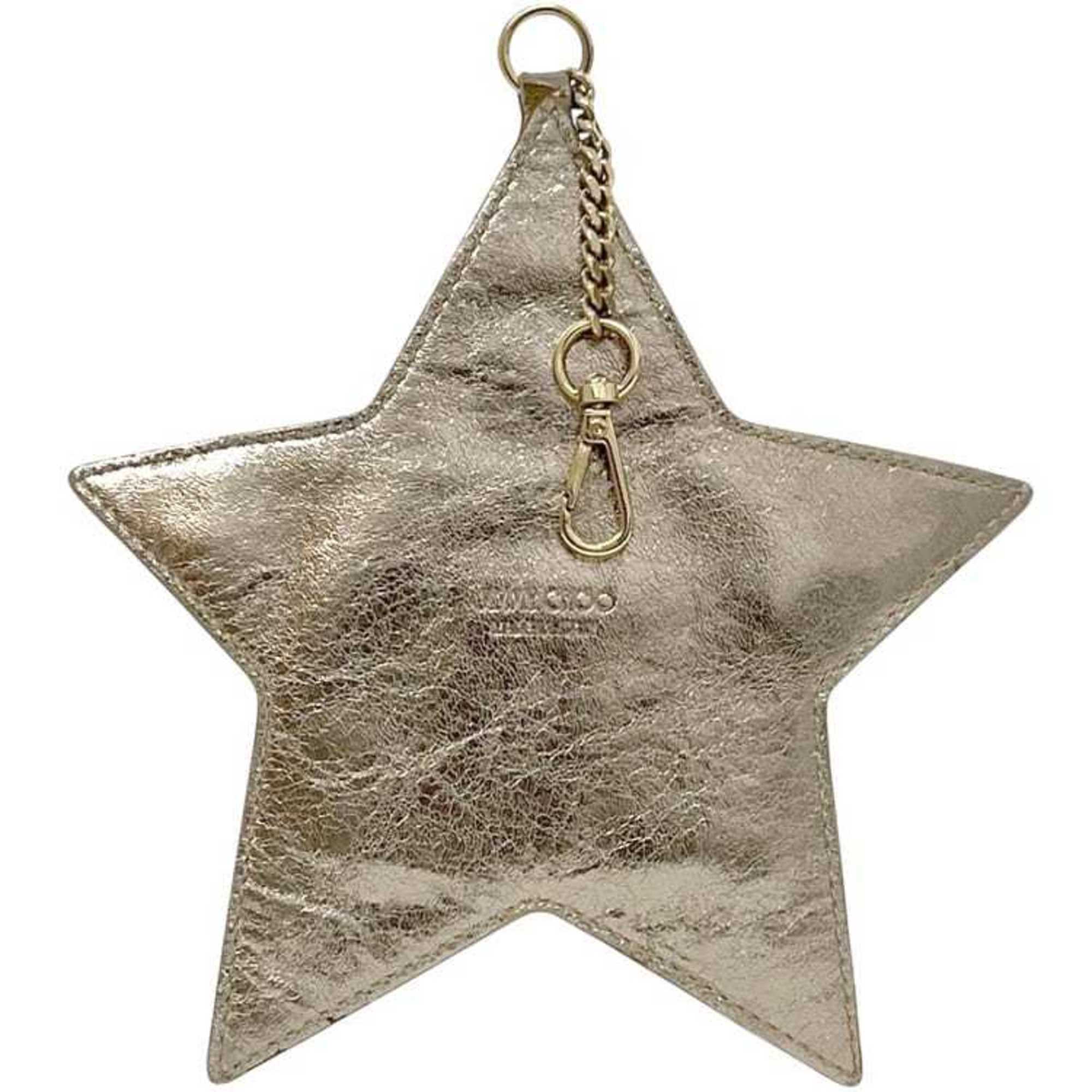Jimmy Choo pouch ec-24756 gold J000047609001 leather 3D8DC0 JIMMY CHOO star coin purse for men and women with carabiner