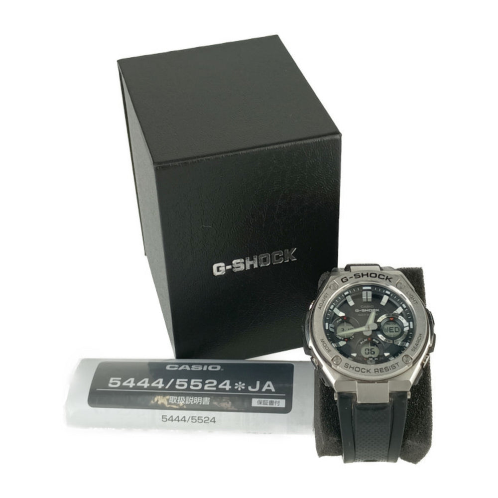 CASIO Casio Watch Mid Size Series GST-W310-1AJF Silver Black Stainless Steel Resin Men's Analog Digital Solar Radio — Good