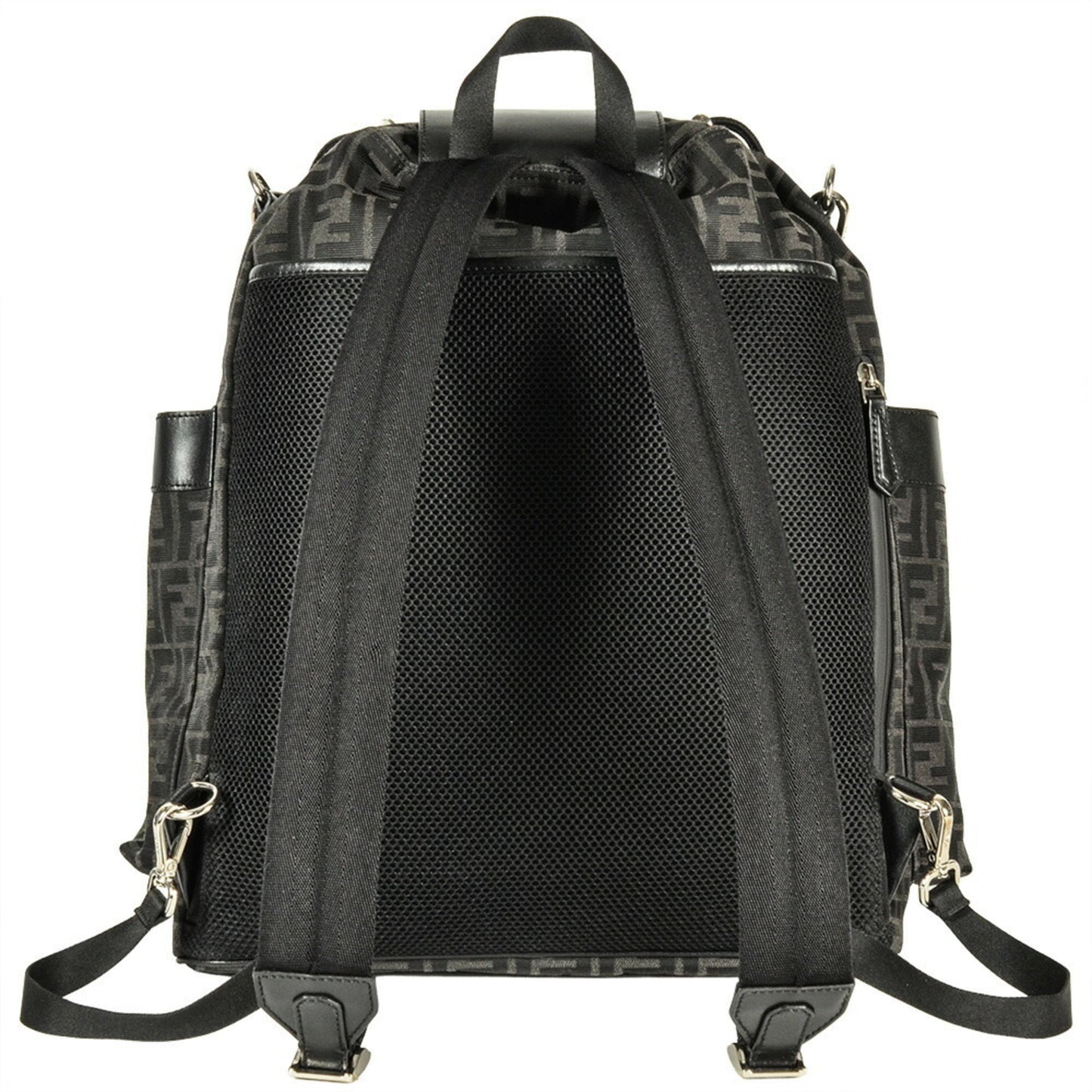 Fendi Strike Large Zucca Backpack 7VZ056AG0MF0NPN Black FF Jacquard