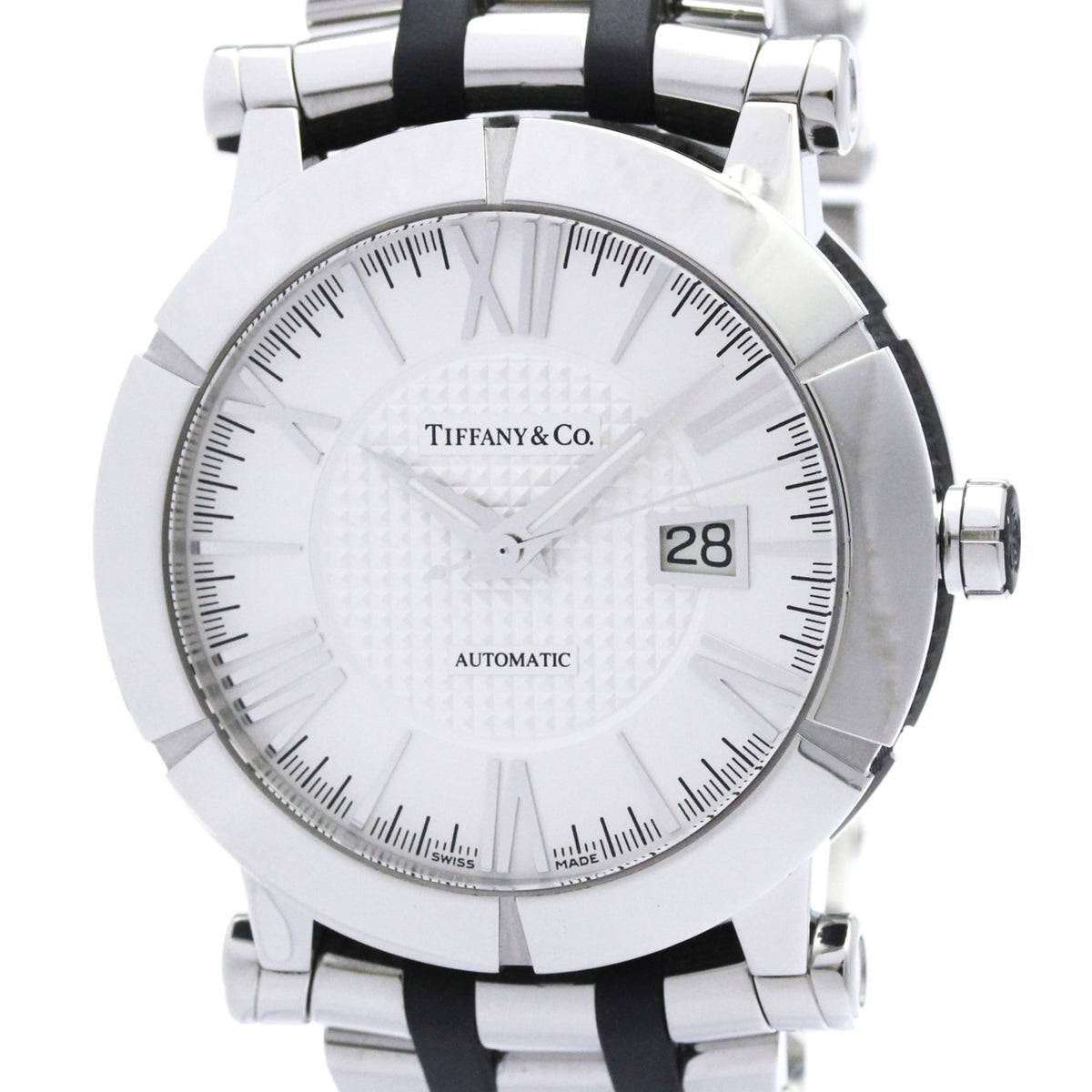 TIFFANY Atlas Steel Rubber Automatic Watch Z1000.70.12A10A00A Polished — Very Good