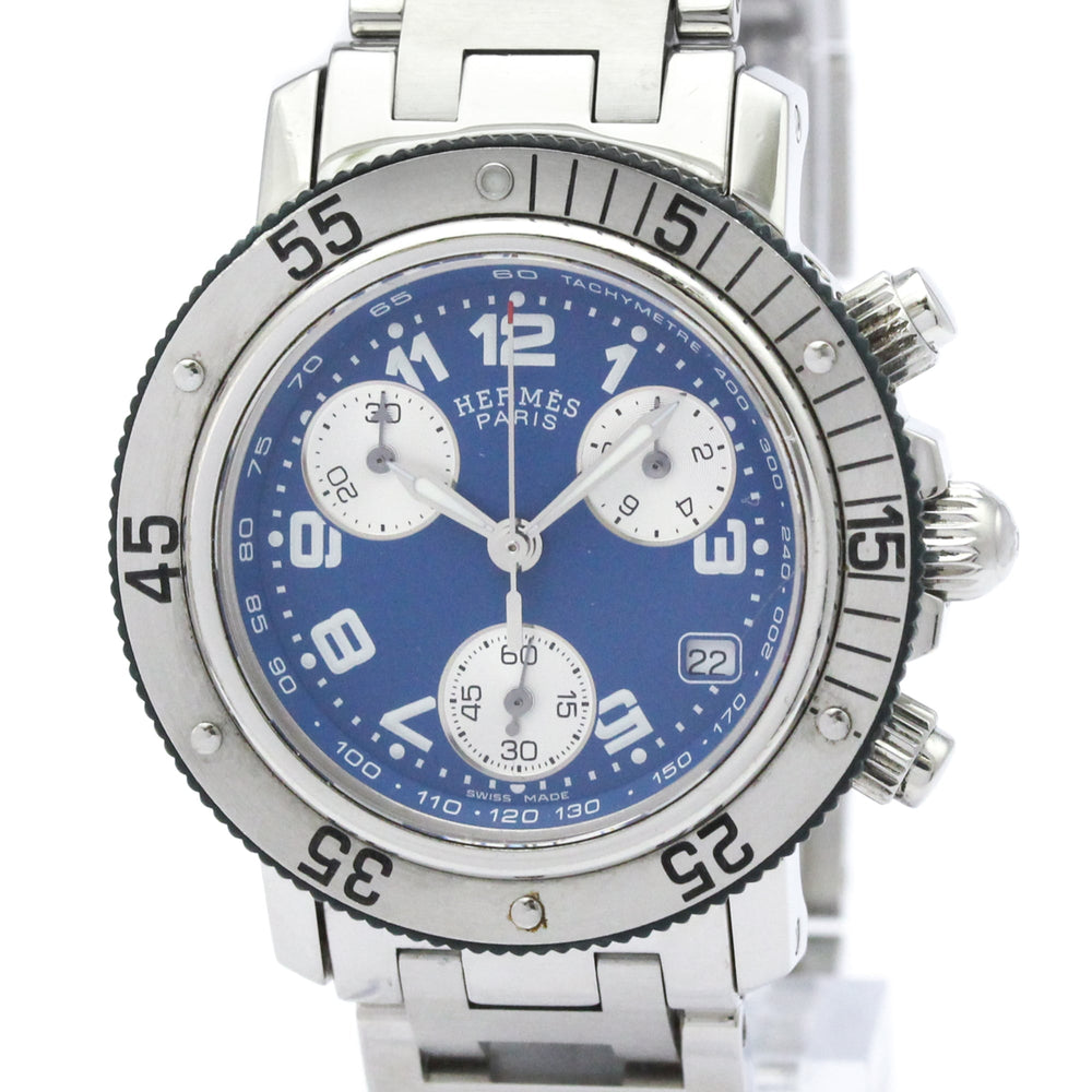 HERMES Clipper Diver Chronograph Quartz Ladies Watch CL2.317 Polished — Very Good
