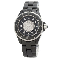 CHANEL H2122 J12 33mm Center Diamond Ceramic/Ceramic Women's Watch — Good