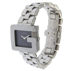 Gucci 3600L Stainless Steel Quartz Analog Watch, Black Dial, Women's — Good