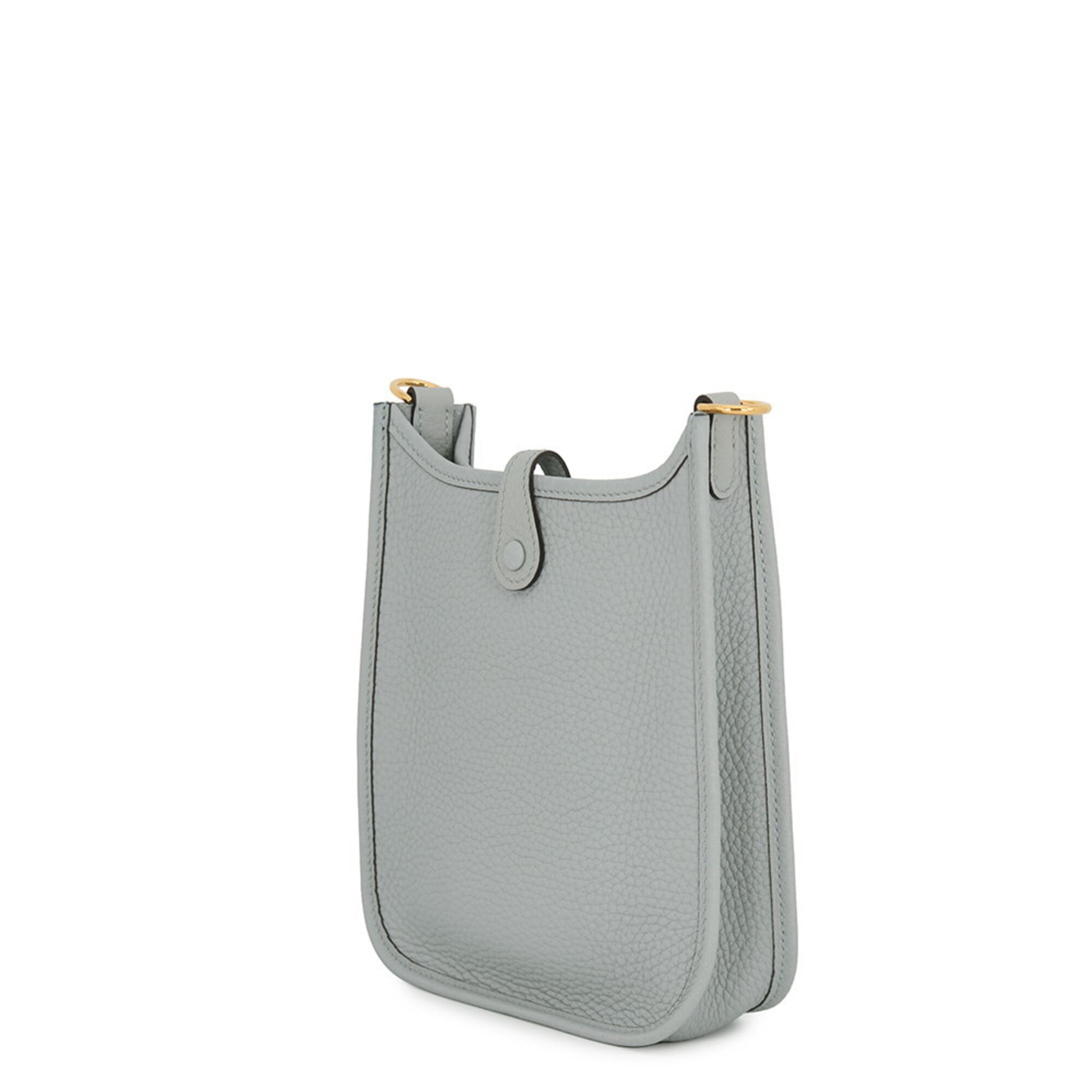 Hermes Evelyne TPM Shoulder Bag 111cm Amazon Blue Glacier Taurillon Clemence W Stamp Handbag Women's HERMES — Like New