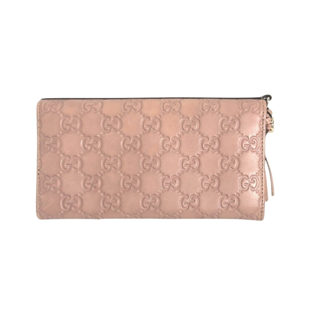Gucci GUCCI long wallet, bifold Guccissima GG leather, 323396, pink