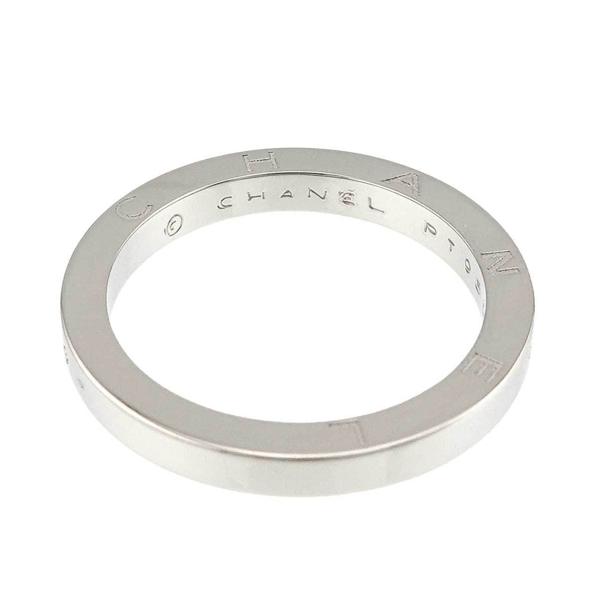 Chanel Signature 2 Ring, Platinum (Pt) — Like New