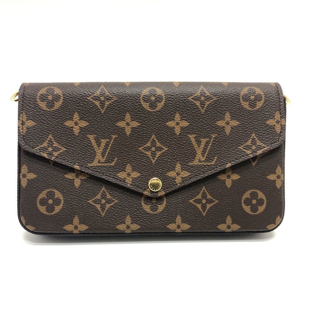 LOUIS VUITTON M81896 Pochette Felicie Shoulder Bag Monogram Canvas Women's Brown — New - Store Return
