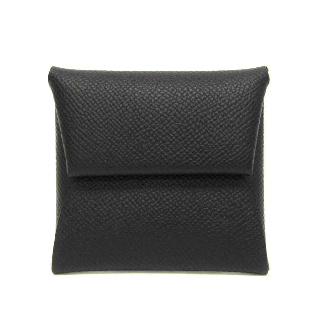 Hermes Bastia Women,Men Epsom Leather Coin Purse/coin Case Black