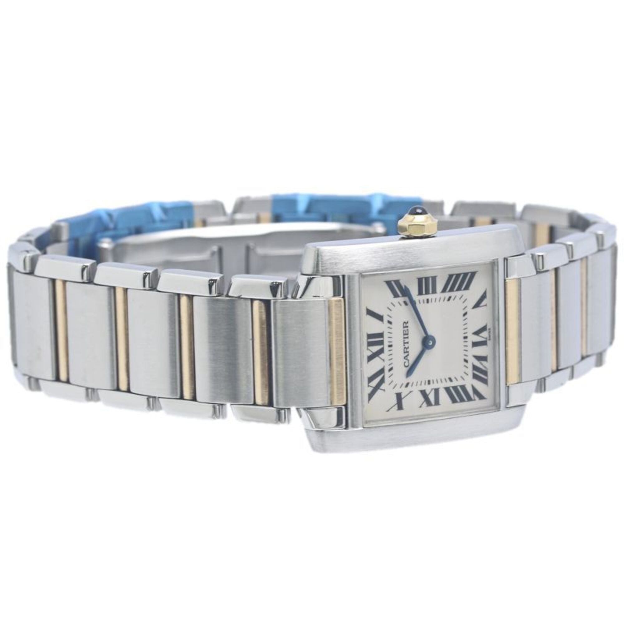 CARTIER Tank Française MM W51006Q4 Watch, Boys' Size, 18K Yellow Gold x Stainless Steel, 40390 — Very Good