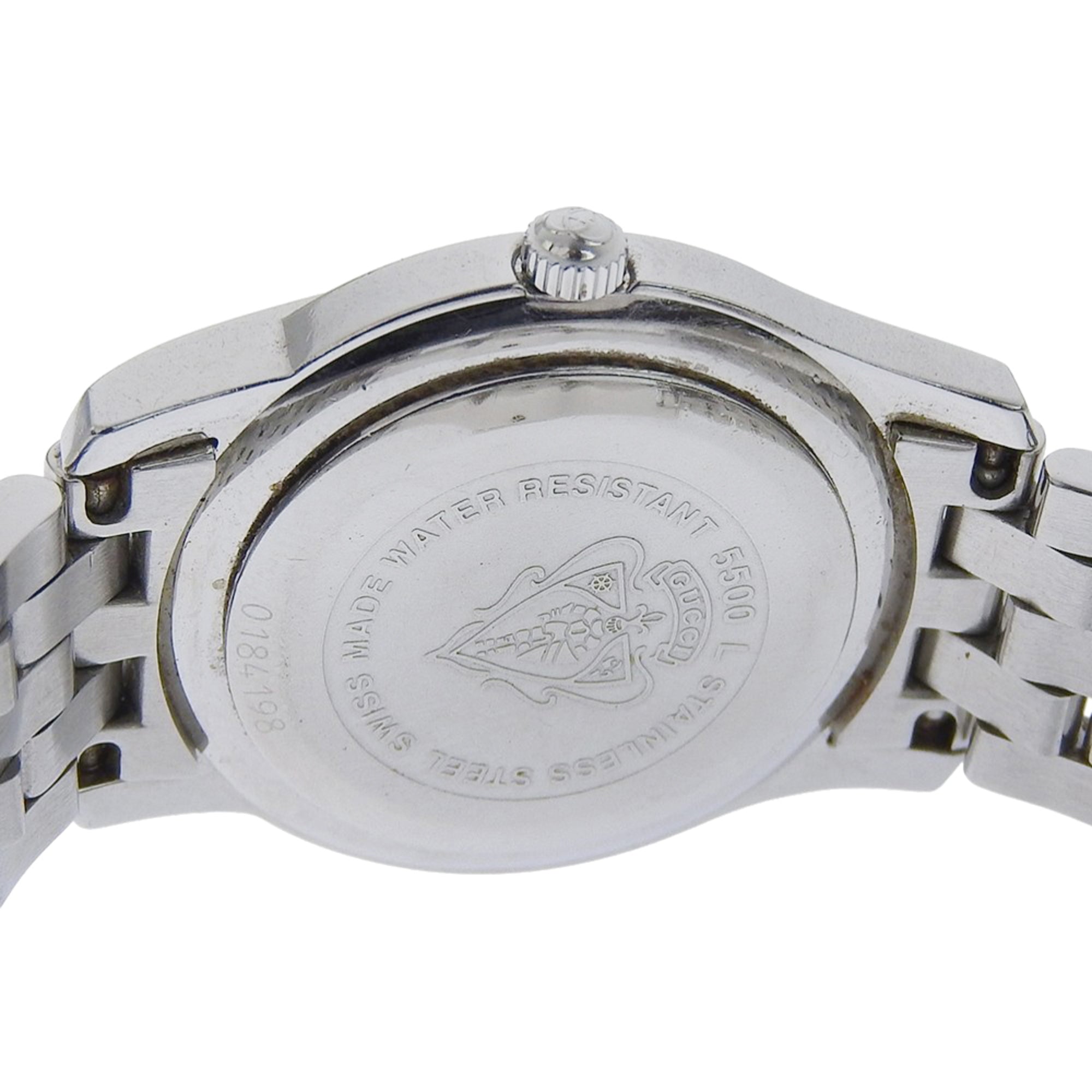 Gucci 5500L Stainless Steel Quartz Analog Watch with Silver Dial for Women — Good