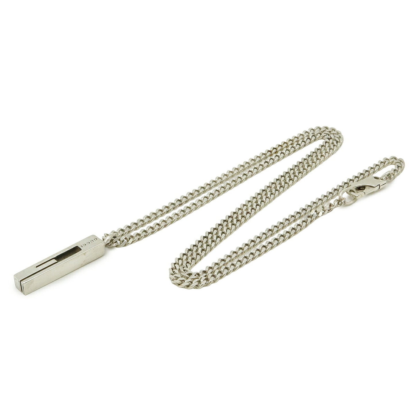 GUCCI G motif plate pendant necklace with chain in Ag925, SV925 and silver (225055)