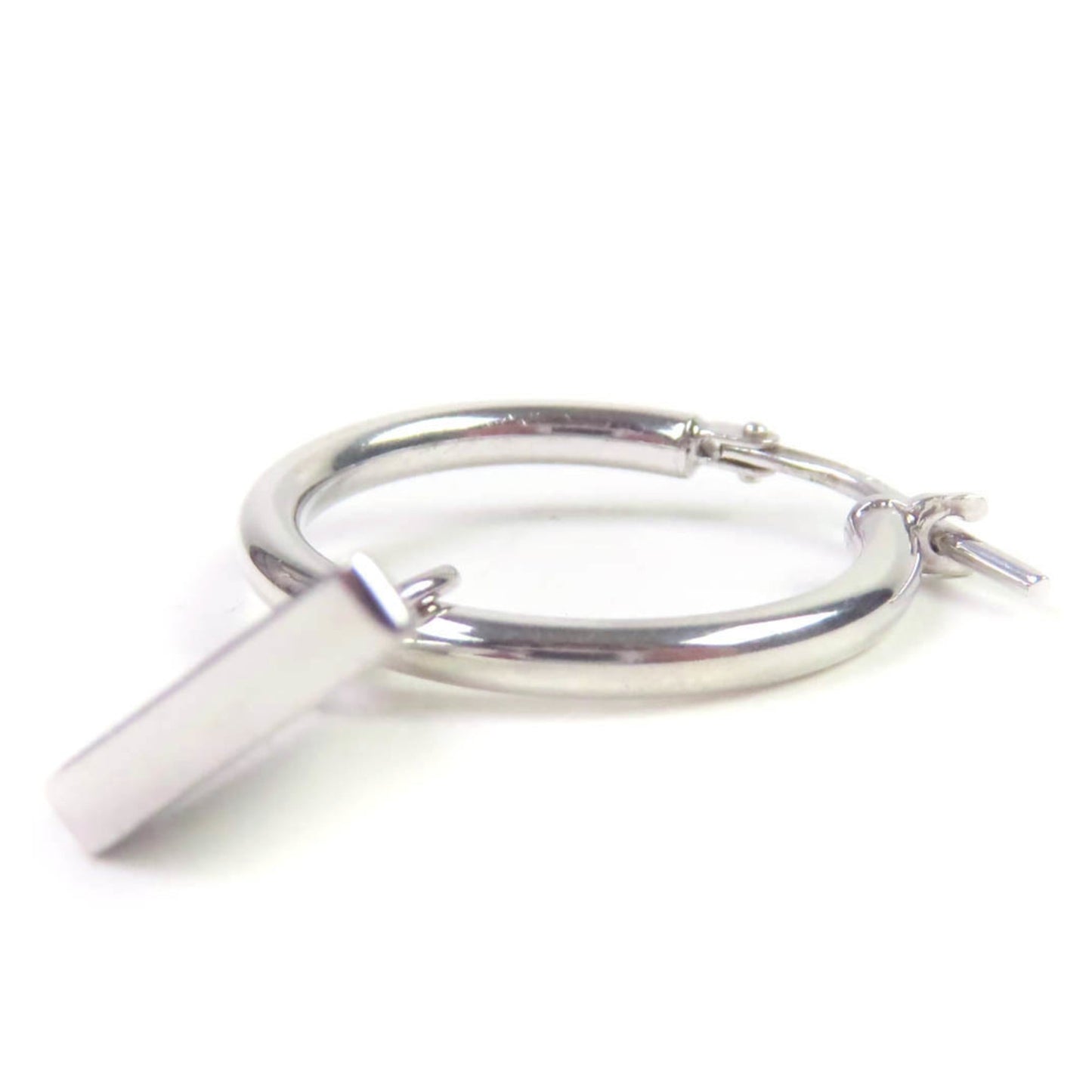 PRADA 2JO750 Symbol Pendant and Earrings, Set of 2, AG925, Triangle Logo, Black Silver, Made in Italy, Weight 4.7g, Women's