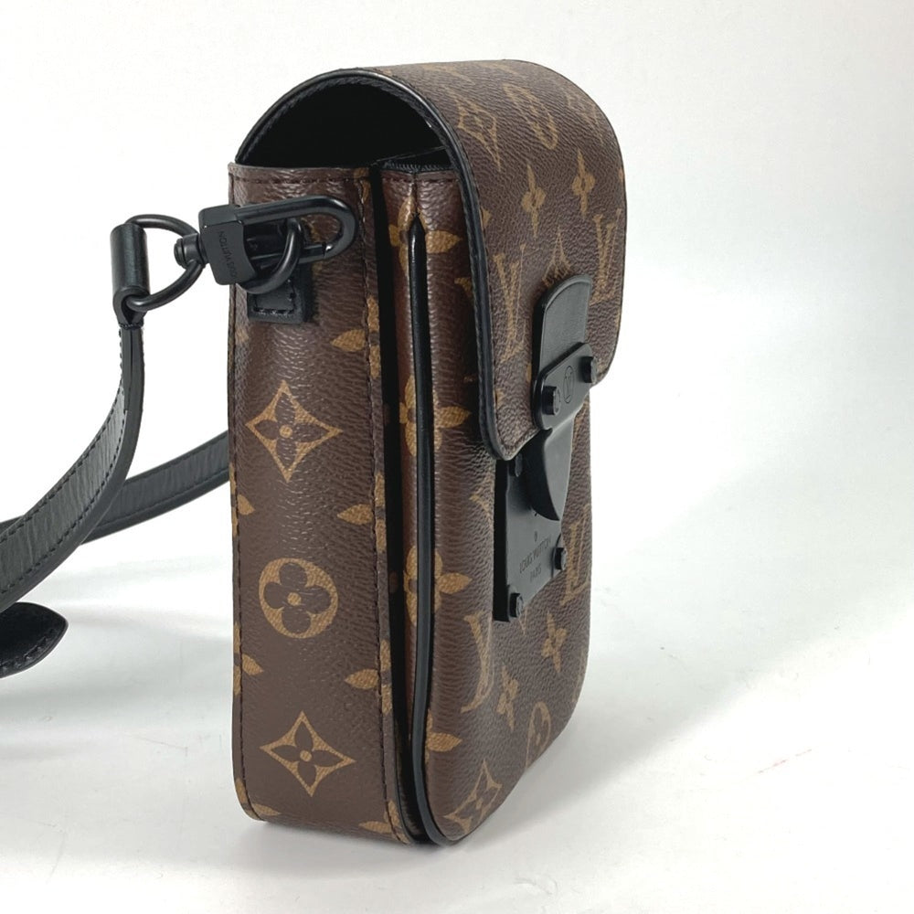LOUIS VUITTON M81522 Monogram S-Lock Vertical Wearable Wallet Pochette Shoulder Bag Canvas Men's Maroon Brown L-240215-22 — New - Store Return