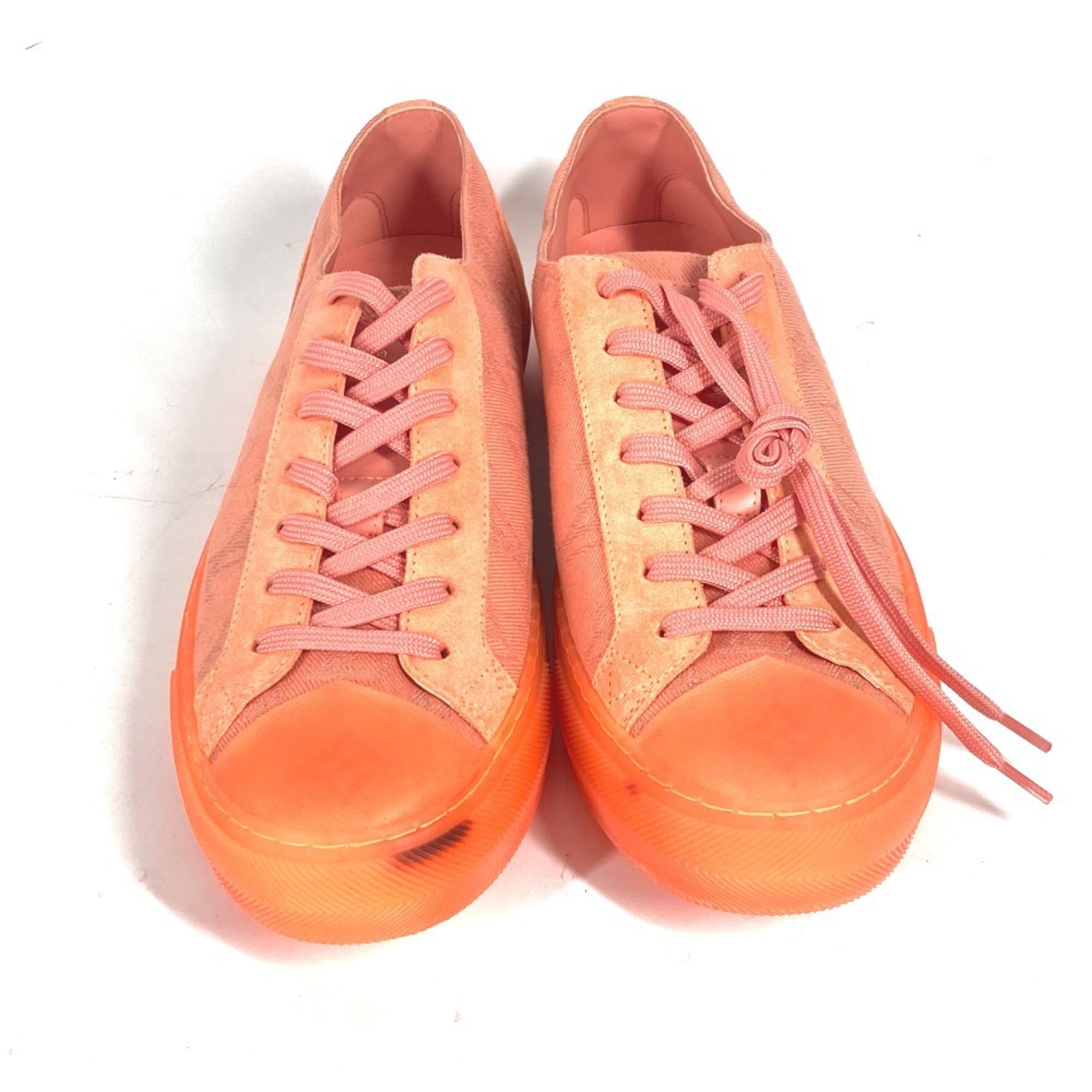 LOUIS VUITTON Louis Vuitton Tattoo Line Monogram Shoes, Canvas/Rubber Sneakers, Men's, Orange