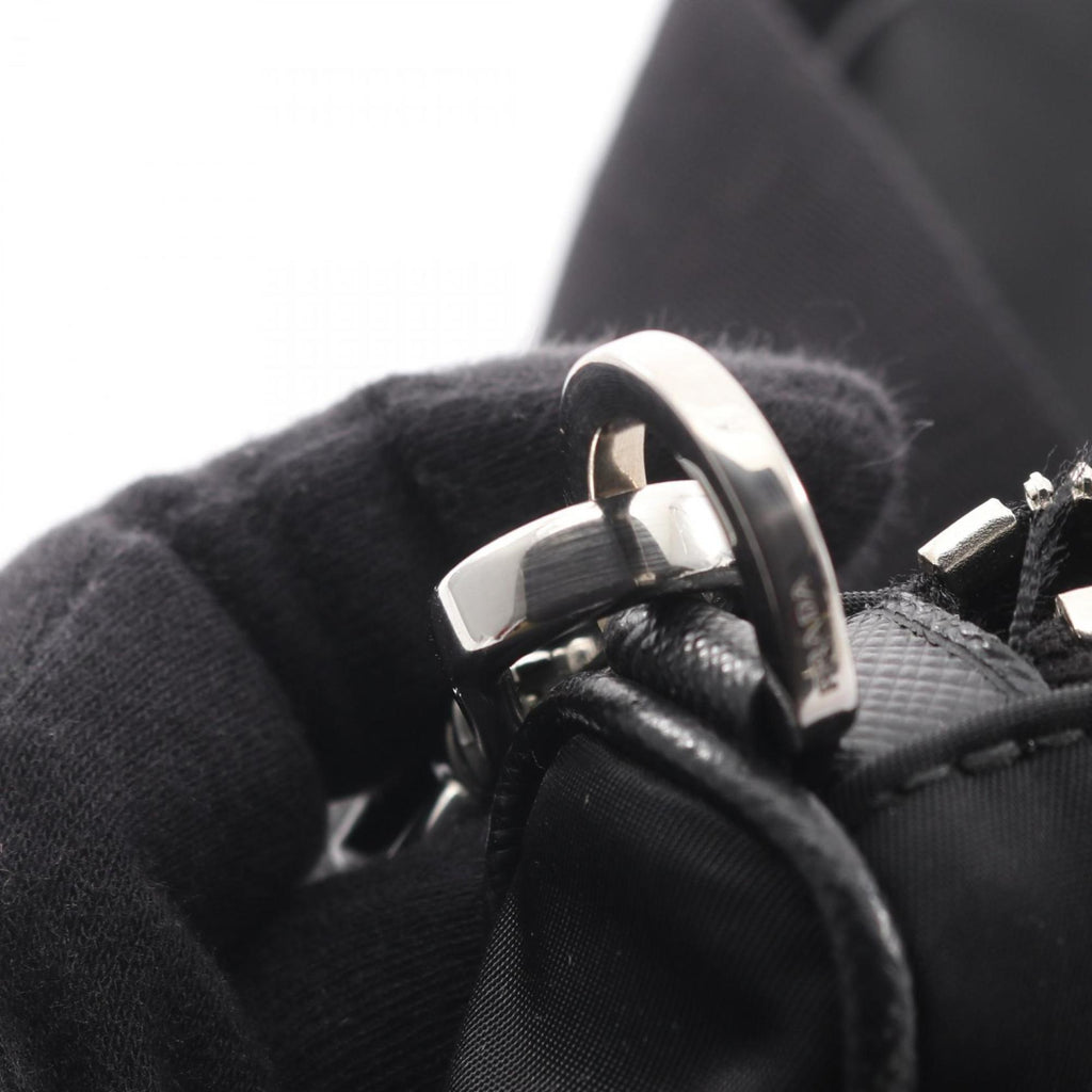 Prada Shoulder Bag in Nylon and Saffiano Leather, Black, for Men Women, 2VH113