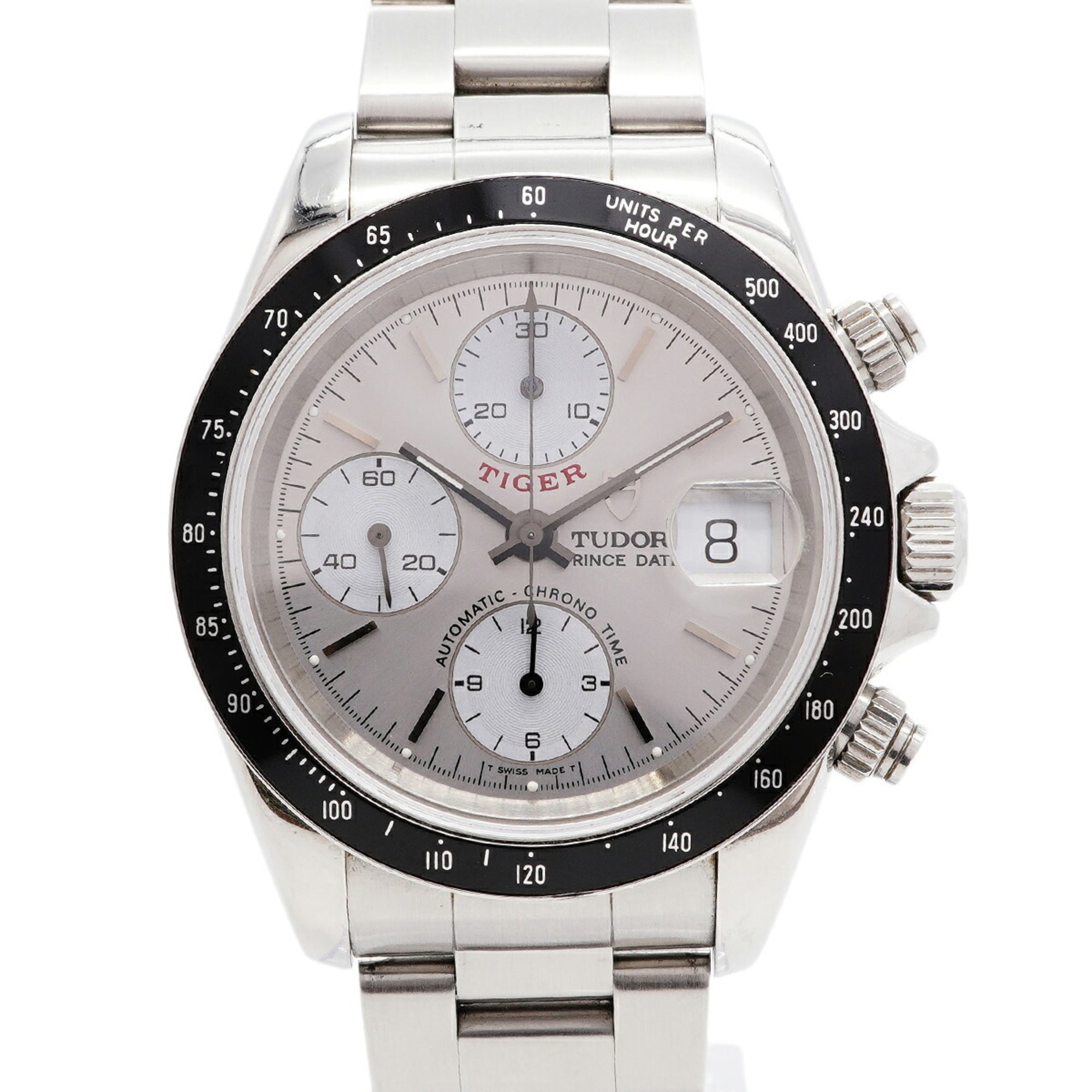 Tudor Chronotime Tiger Prince Date 79260P Silver Dial Men's Watch — Good