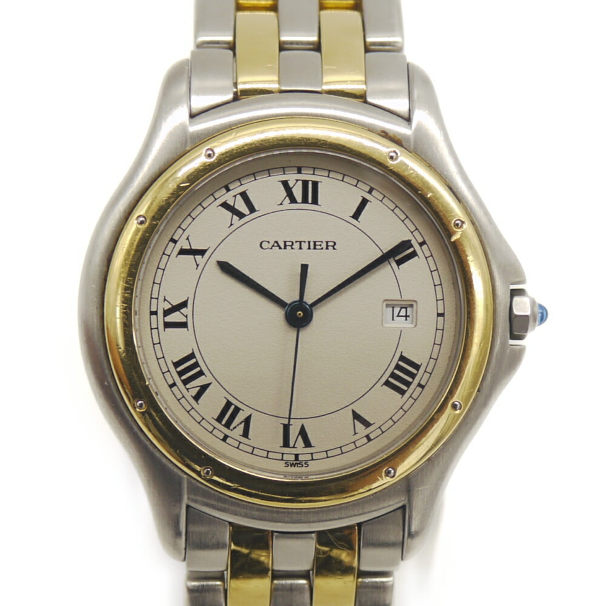 Cartier Panthère Cougar LM Quartz W35006B6 Ivory Dial Watch SS/YG — Good