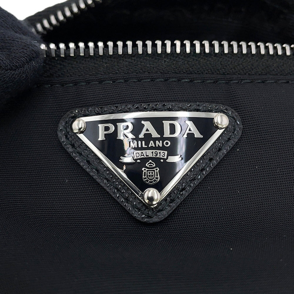 Prada Handbag Pouch Re-Nylon Triangle Wristband Nylon 2TT095 PRADA Mini Black — Like New
