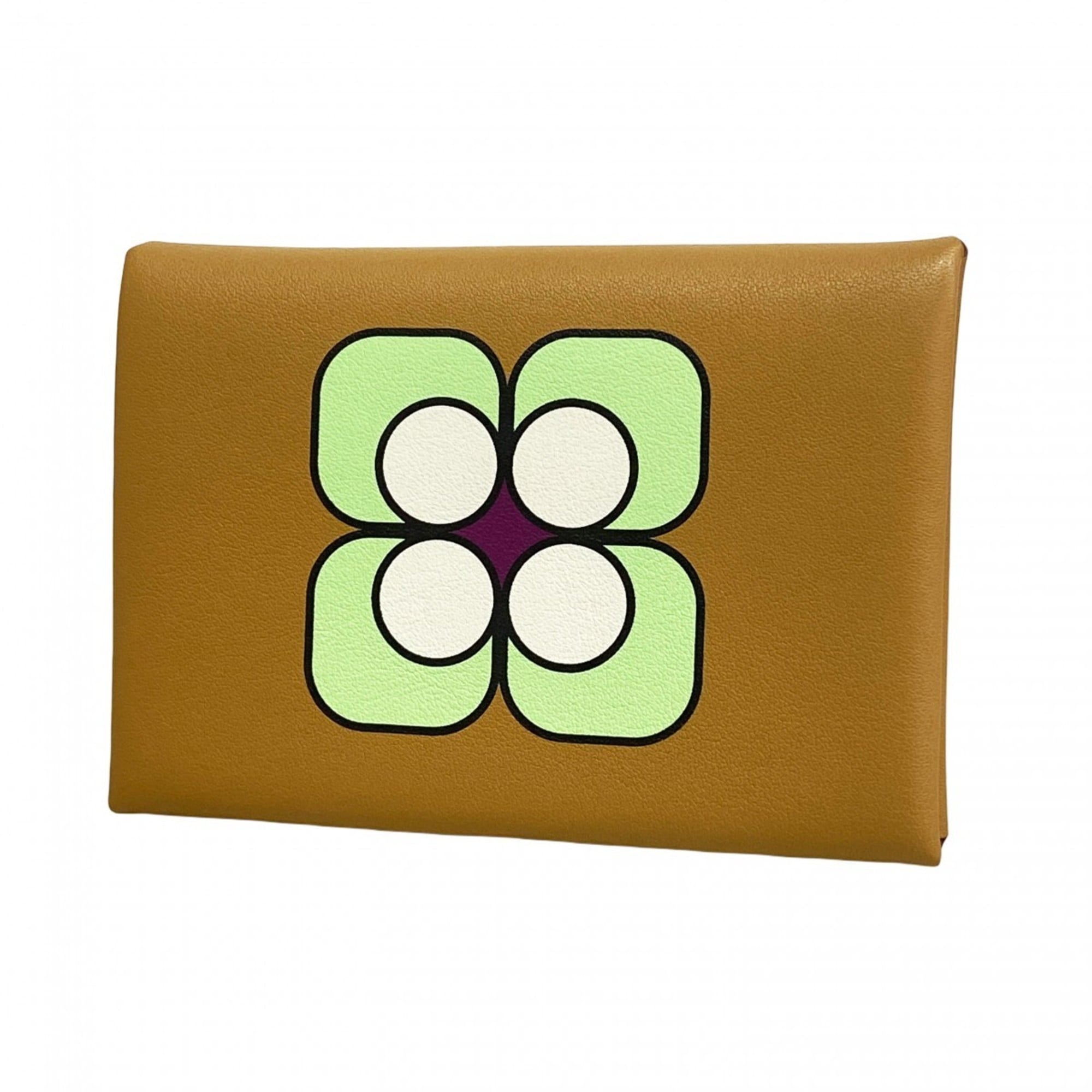 Hermes Hermès Calvi Duo Imprimé Swift Biscuit Wallet/Coin Case with Z Stamp for Men and Women, P2327241