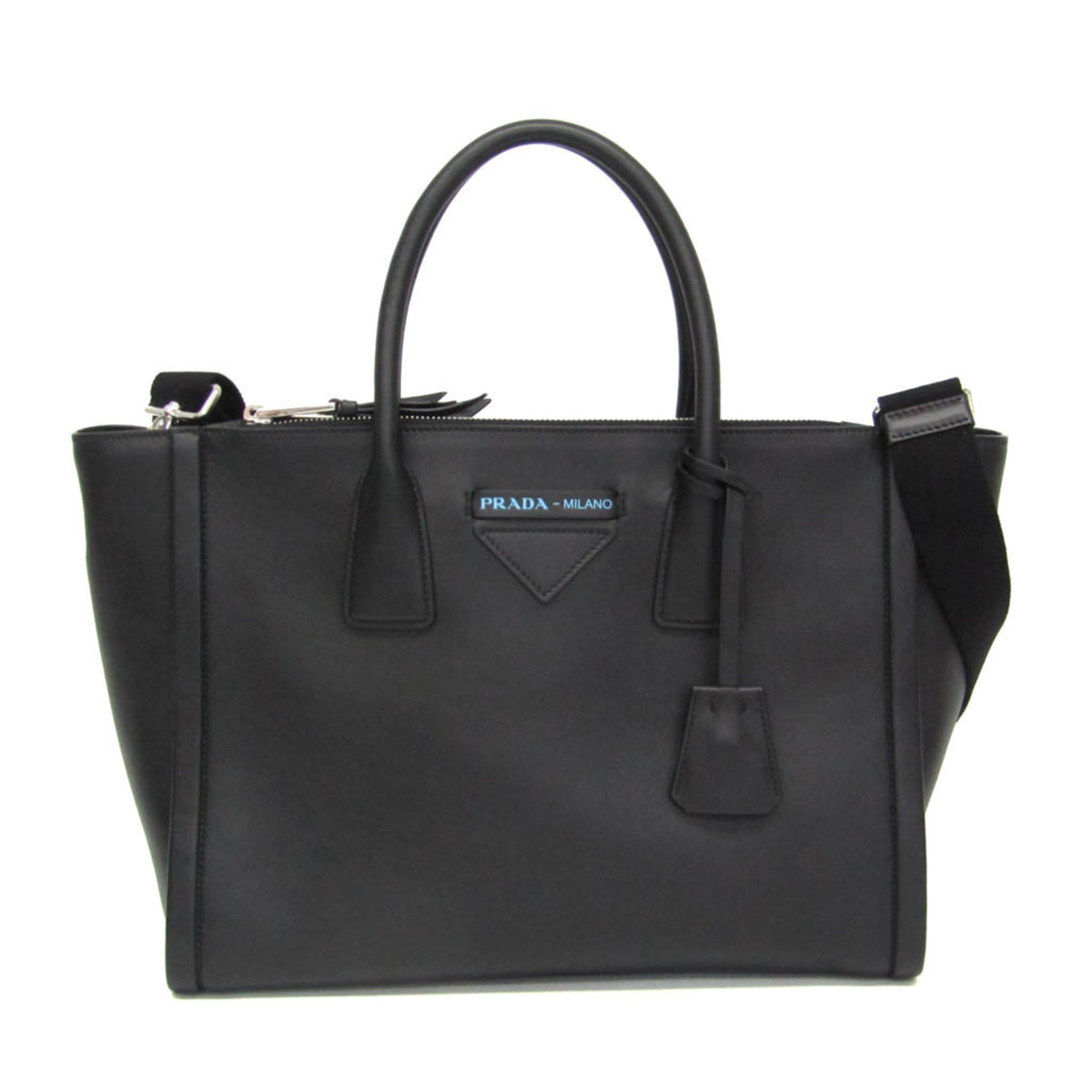Prada GRACE LUX 1BA183 Women's Leather Shoulder Bag,Tote Bag Black — Like New