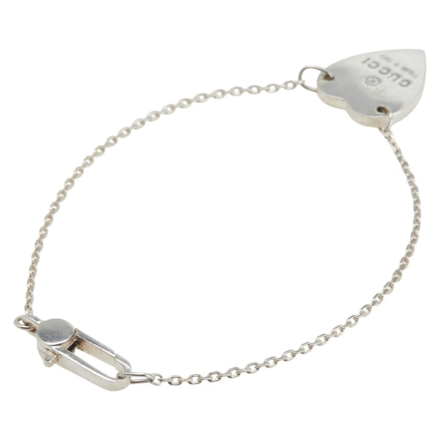 Gucci Trademark Heart Bracelet in Silver Metal for Women