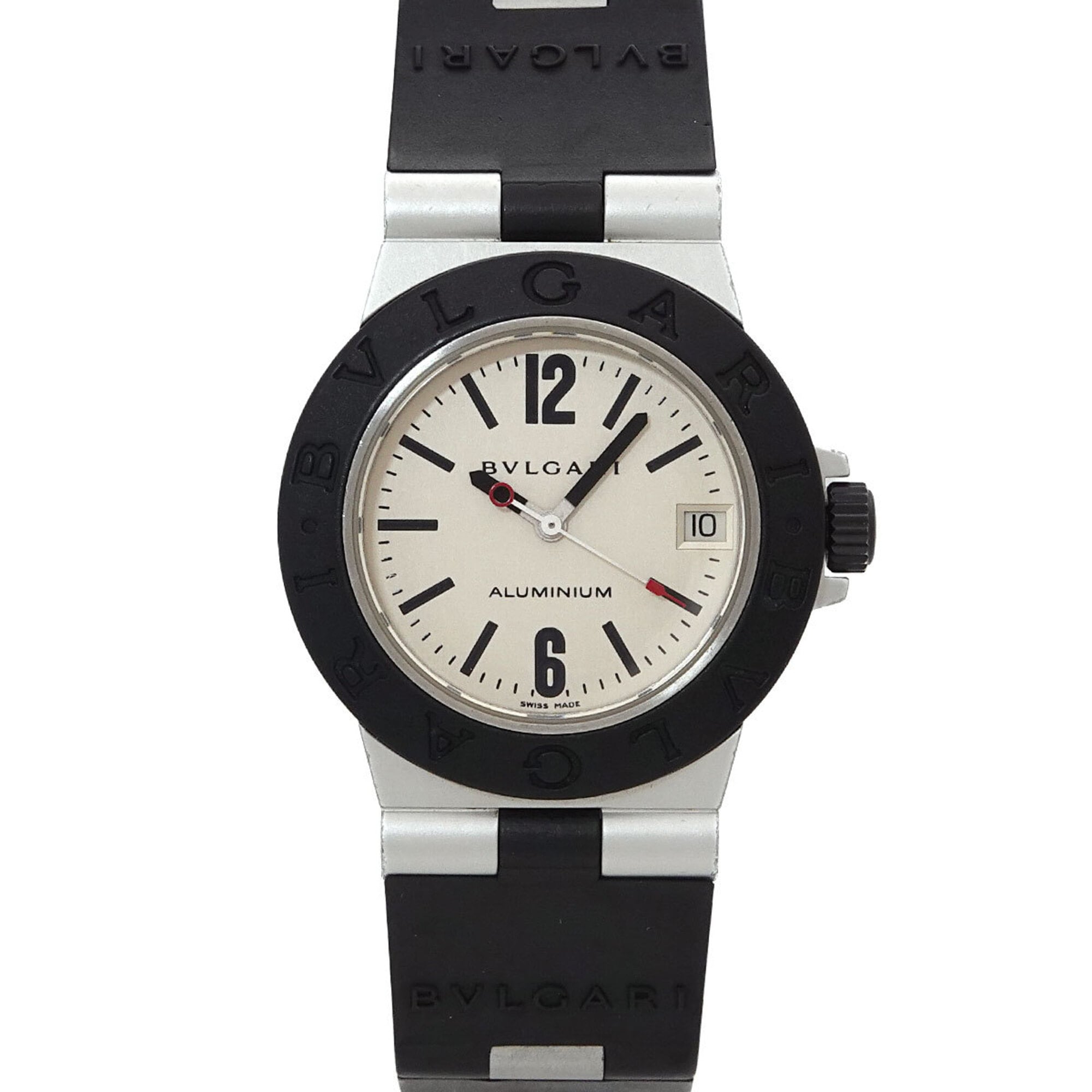 Bulgari BVLGARI Aluminum AL32A Ladies' Watch, Date, Silver, Quartz Watch — Very Good