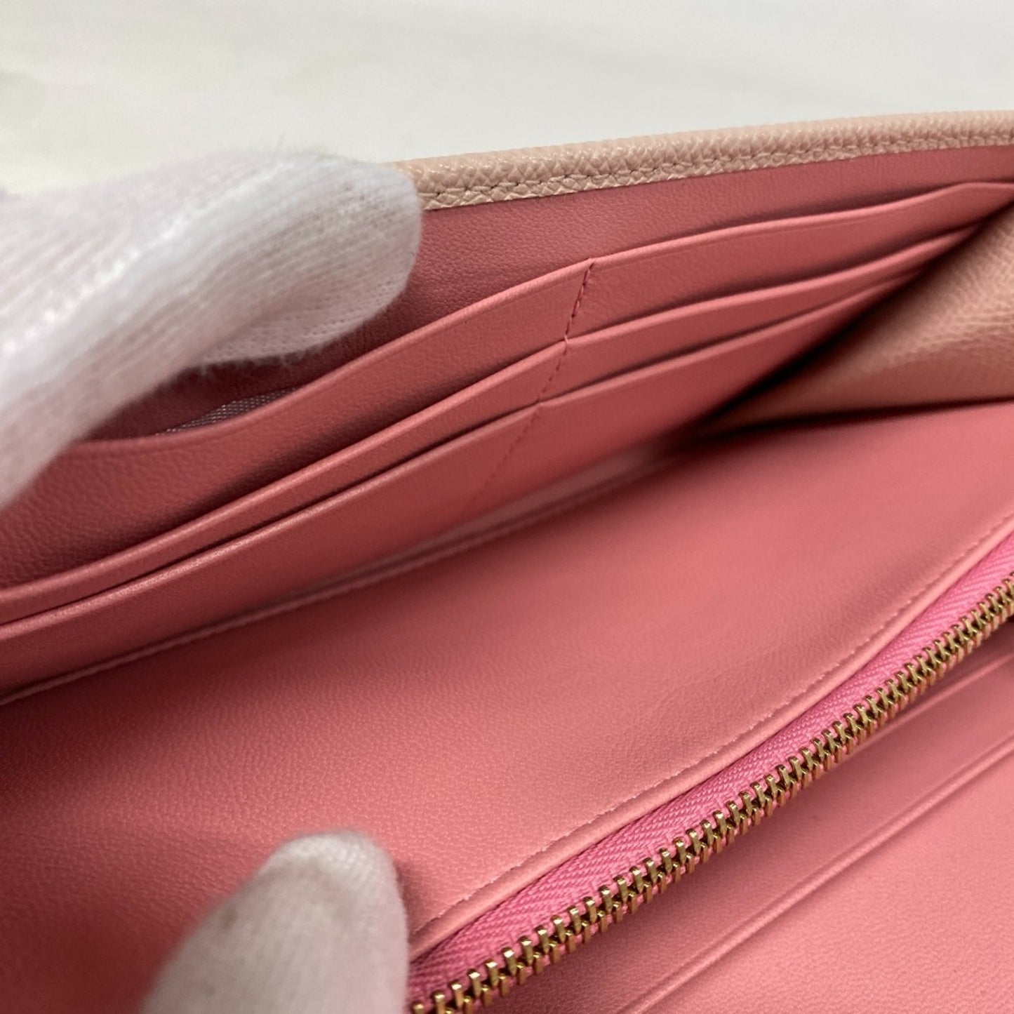 BALENCIAGA 30413 Clip Long Wallet Pink Women's