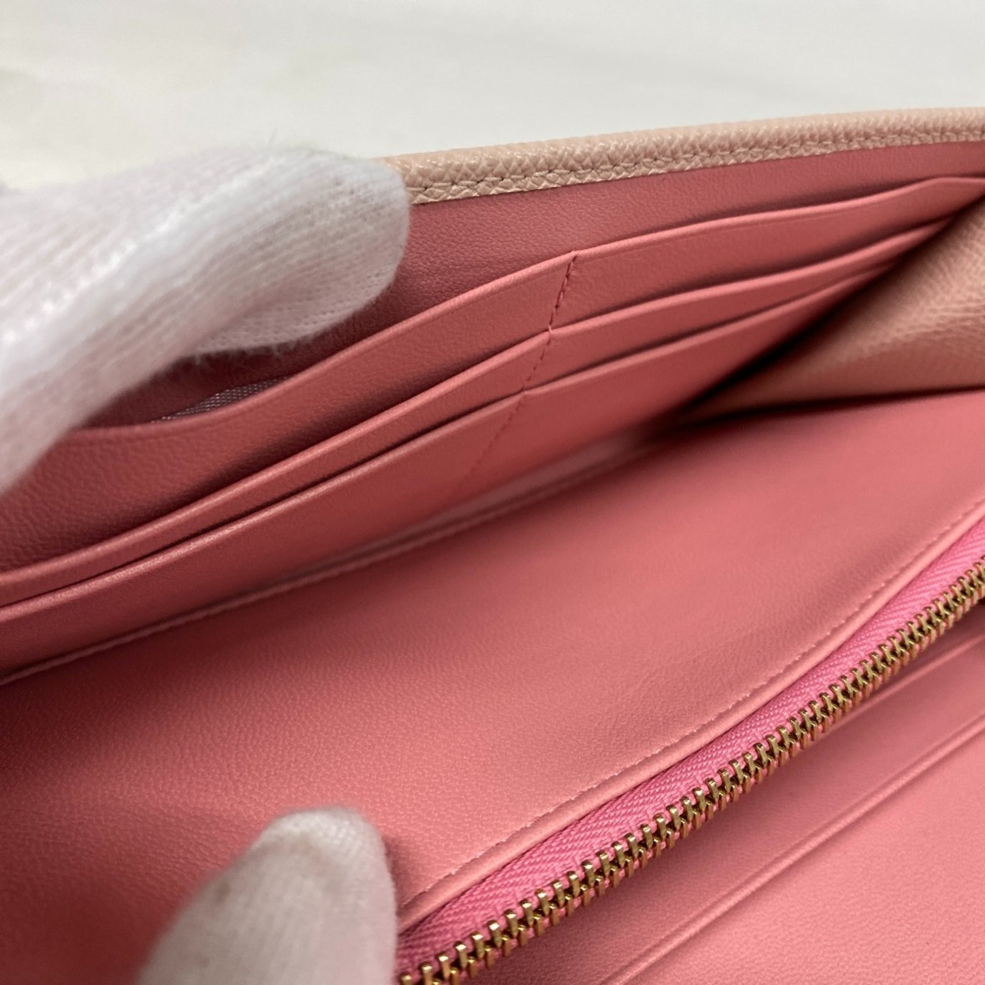 BALENCIAGA 30413 Clip Long Wallet Pink Women's