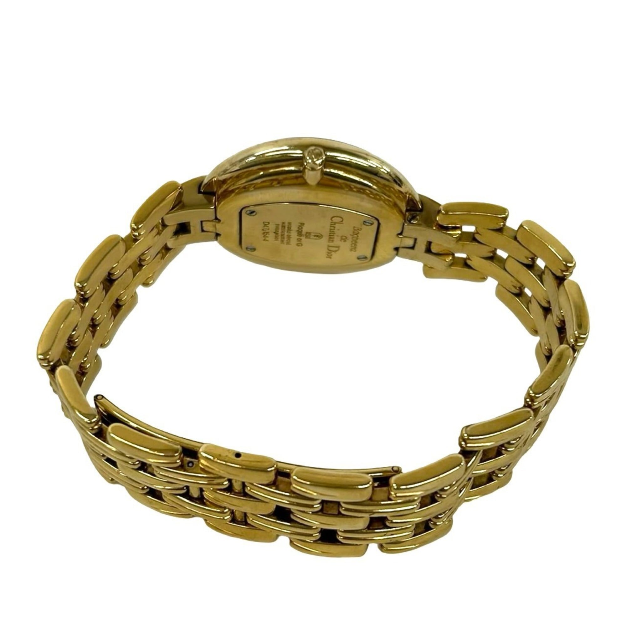 Christian Dior Vintage Baghira GP Quartz Watch Gold Black 38257 — Good