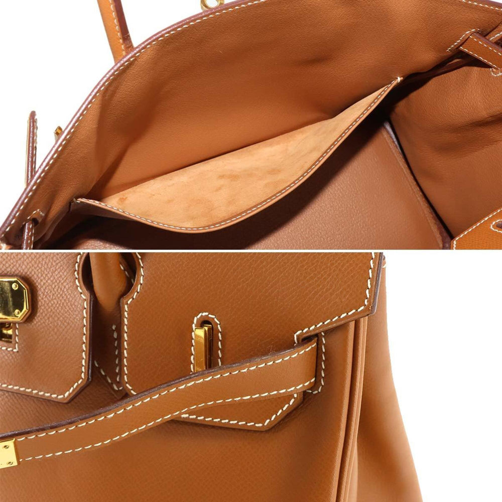 Hermes Birkin 30 Handbag, Epsom Leather, Gold, □J Stamp, Gold Hardware — Like New