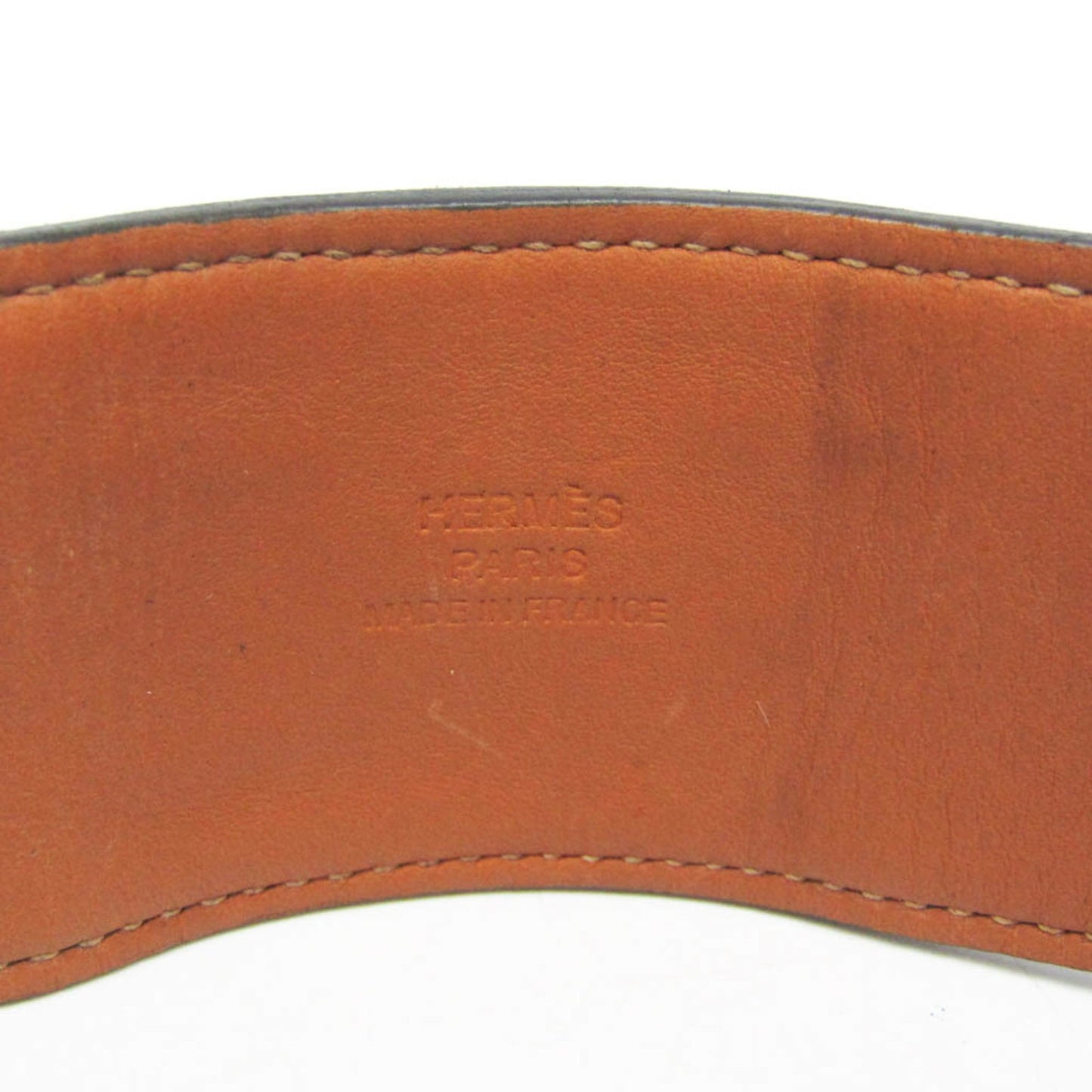 Hermes Collier De Chien Leather,Metal Bangle Silver,Black