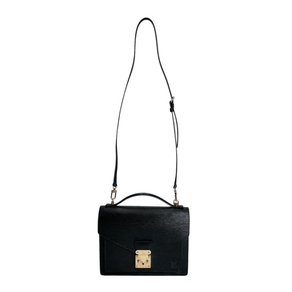 Louis Vuitton Monceau Epi Leather Shoulder Bag M52792 Black — Like New
