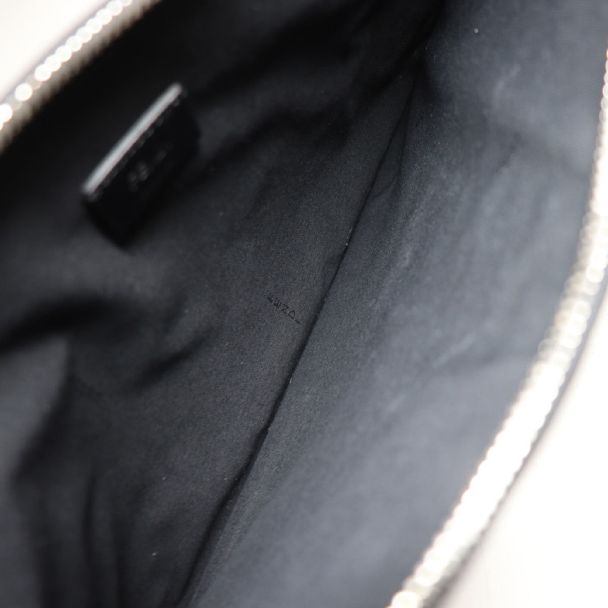 FENDI Pouch Second Bag 7N0078 Leather Black Multicolor Clutch LOVE