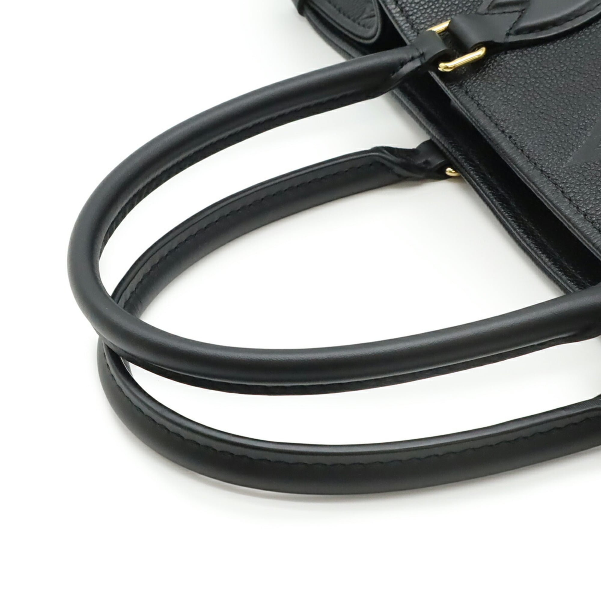 LOUIS VUITTON Monogram Empreinte On the Go GM Tote Bag, Large Shoulder Noir Black, M44925 — Like New
