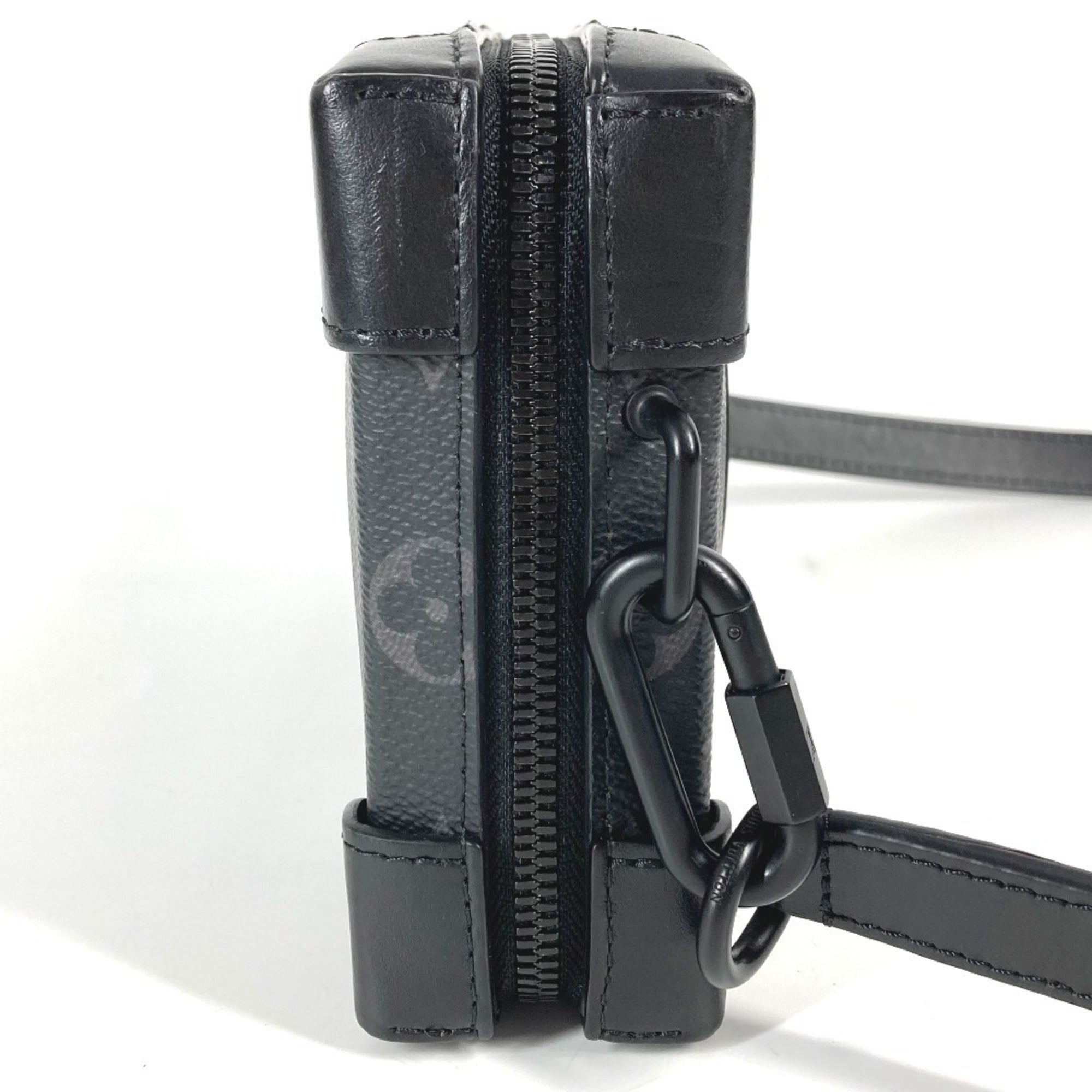 LOUIS VUITTON M69838 Monogram Eclipse Soft Trunk Wallet, Pochette, Long Clutch Bag, Shoulder Canvas, Unisex, Black