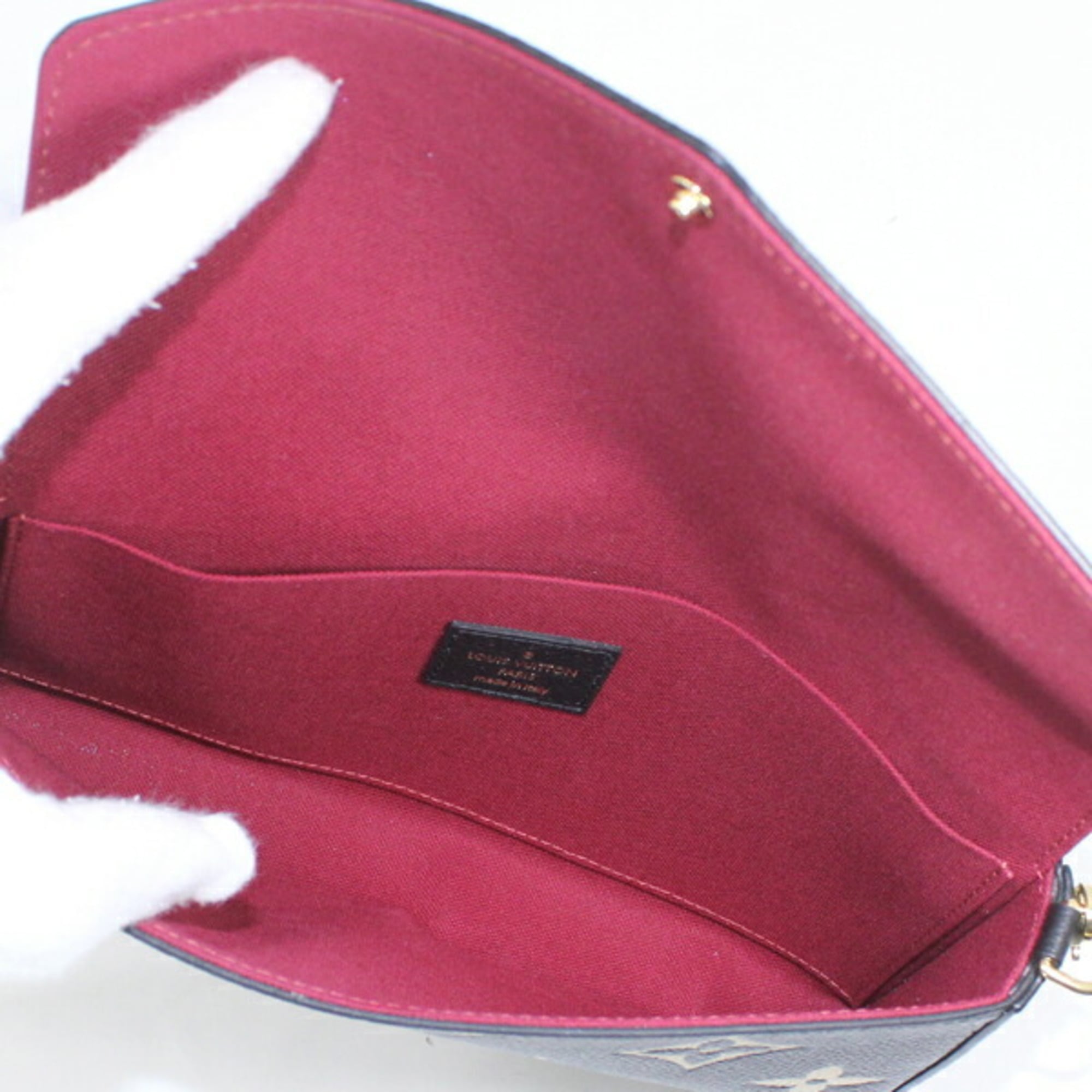 Louis Vuitton Pochette Felicie Monogram Empreinte Leather Shoulder Bag M82479 Women's Clutch LOUIS VUITTON KM3025 — Like New