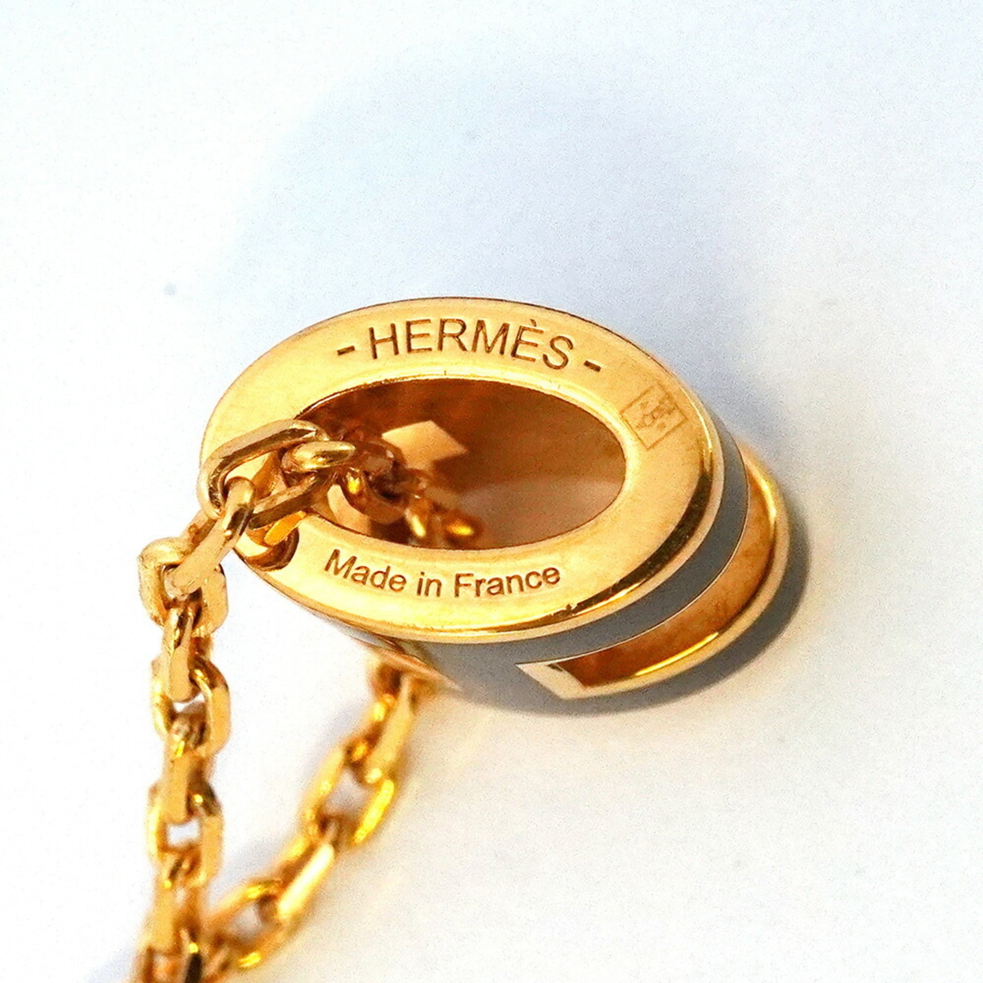 Hermes Hermès Mini Pop Ash Necklace in GP-Plated Gold and Black for Women