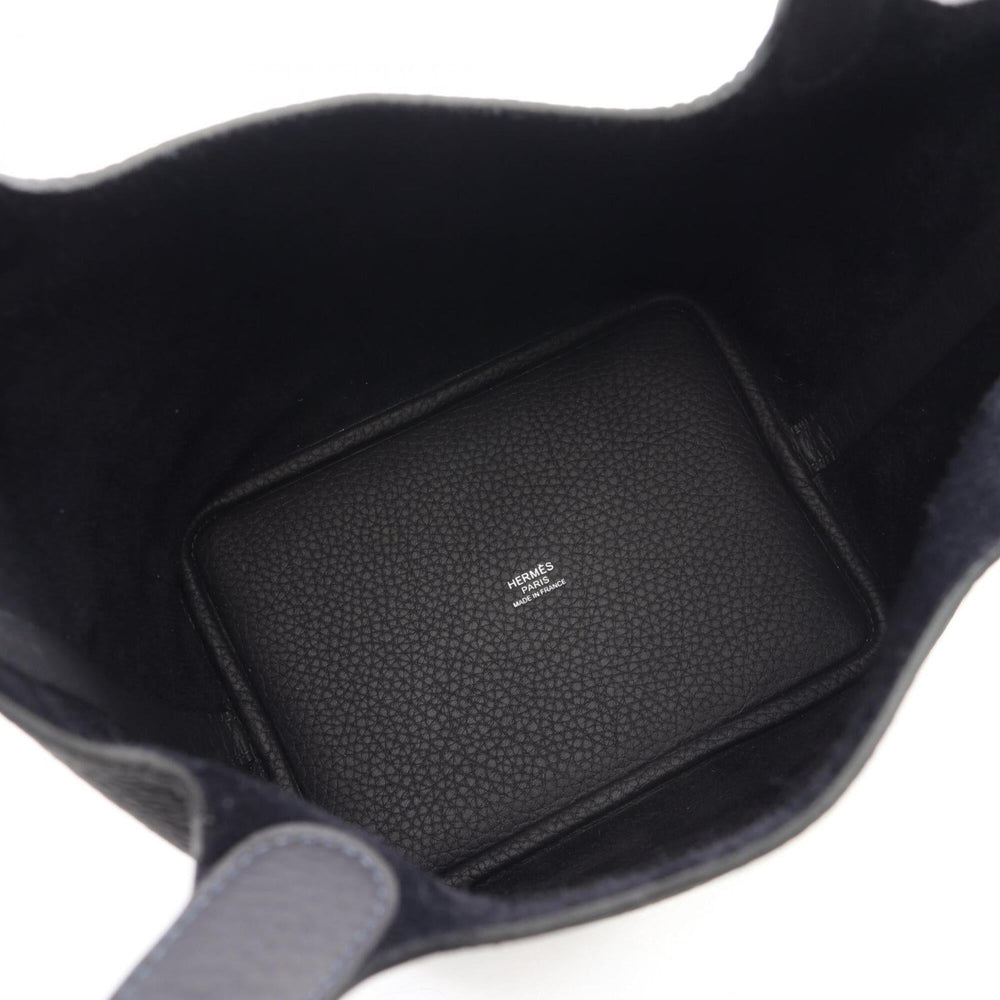 Hermes Picotin Lock PM handbag, leather, Taurillon Clemence women's, navy blue — New - Store Return
