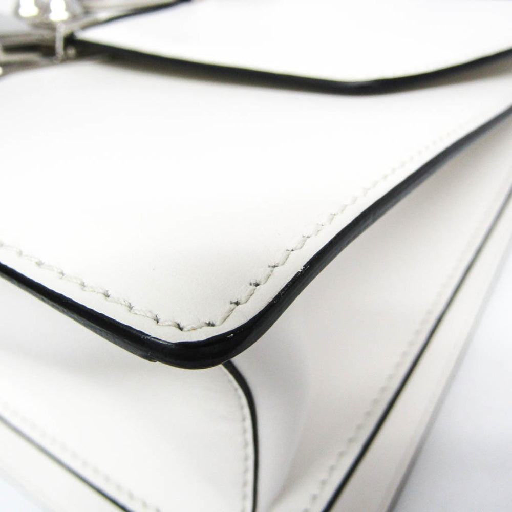 Prada Electra Studs 1BD120 Women's Leather Handbag,Shoulder Bag White — Like New